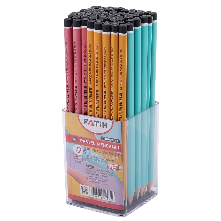 Fatih Üçgen Mercanlı Kurşun Kalem Pastel Renk 1 Adet