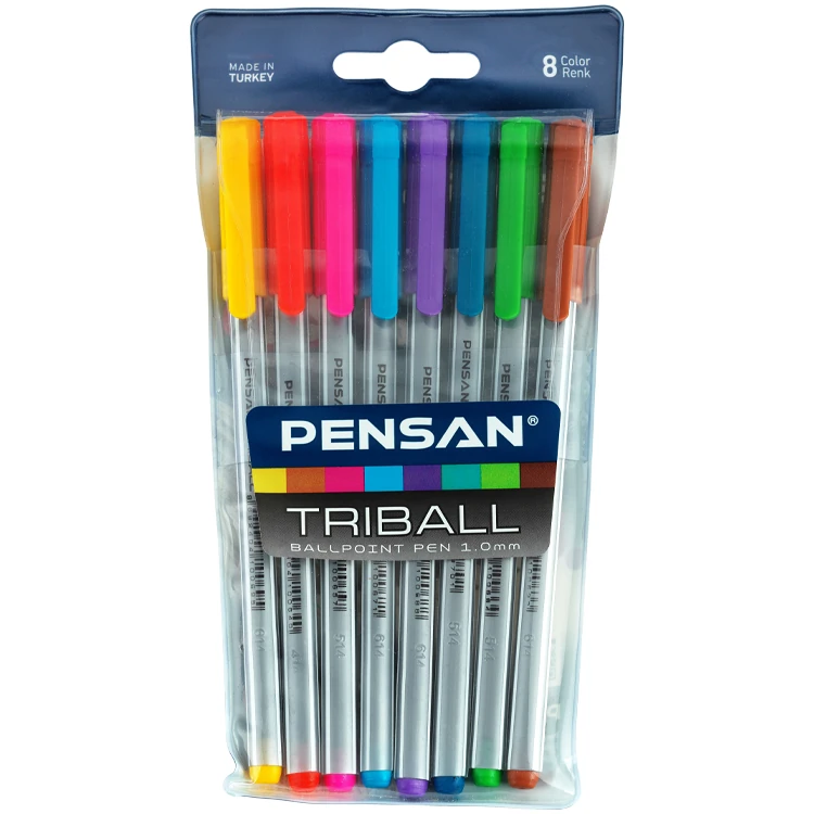 Pensan Triball Tükenmez Kalem 8'Li Set