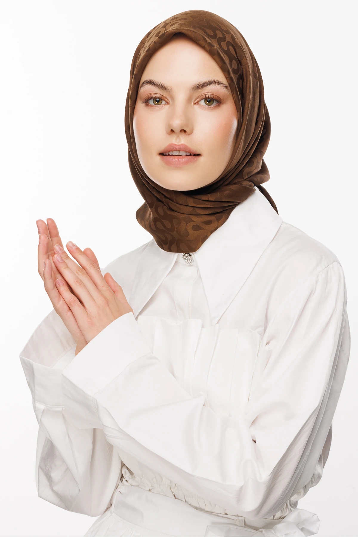 Moon Desen İpeksi Jakar Eşarp