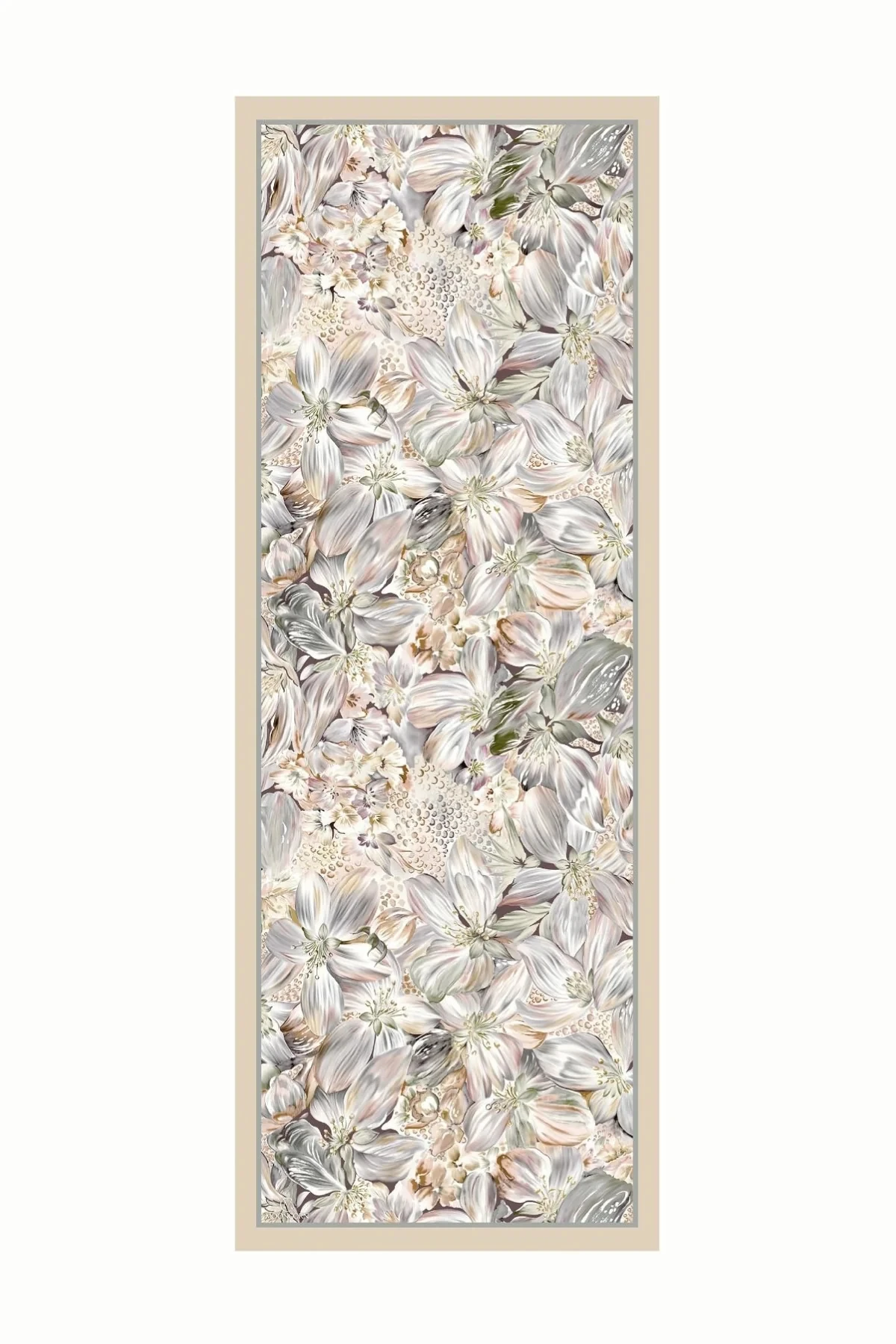 Bej Larin Desen Pamuk Şal