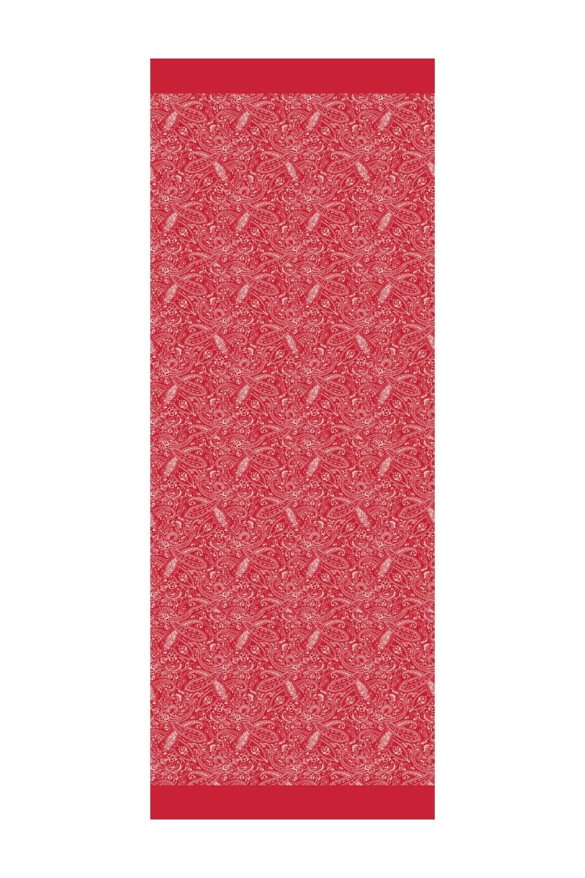 Velora Desen Çift Taraflı Şal Bordo-Mint Yeşili