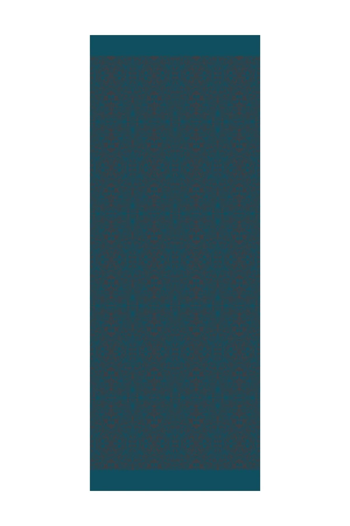 Morocco Desen Çift Taraflı Şal Acı Kahve-Petrol Mavisi