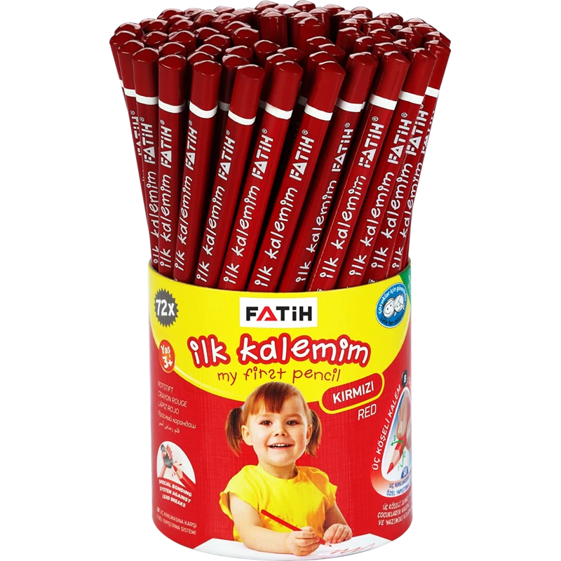 Fatih Jumbo Üçgen İlk Kalemim Kırmızı Kopya Kalemi 1 Adet
