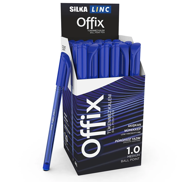 Silka Lınc Offix Tükenmez Kalem 1.0 Mm Mavi 1 Kutu 50 Adet