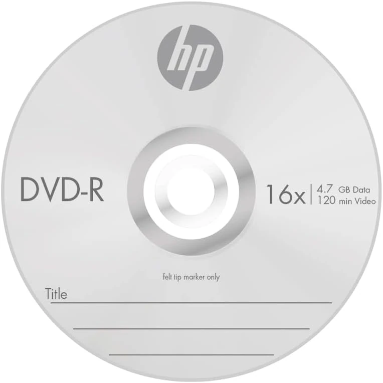 Hp Dvd-R 4.7 Gb Data 120 Min Video16X Shrink 50'Li