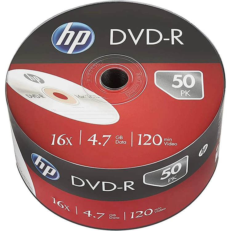 Hp Dvd-R 4.7 Gb Data 120 Min Video16X Shrink 50'Li