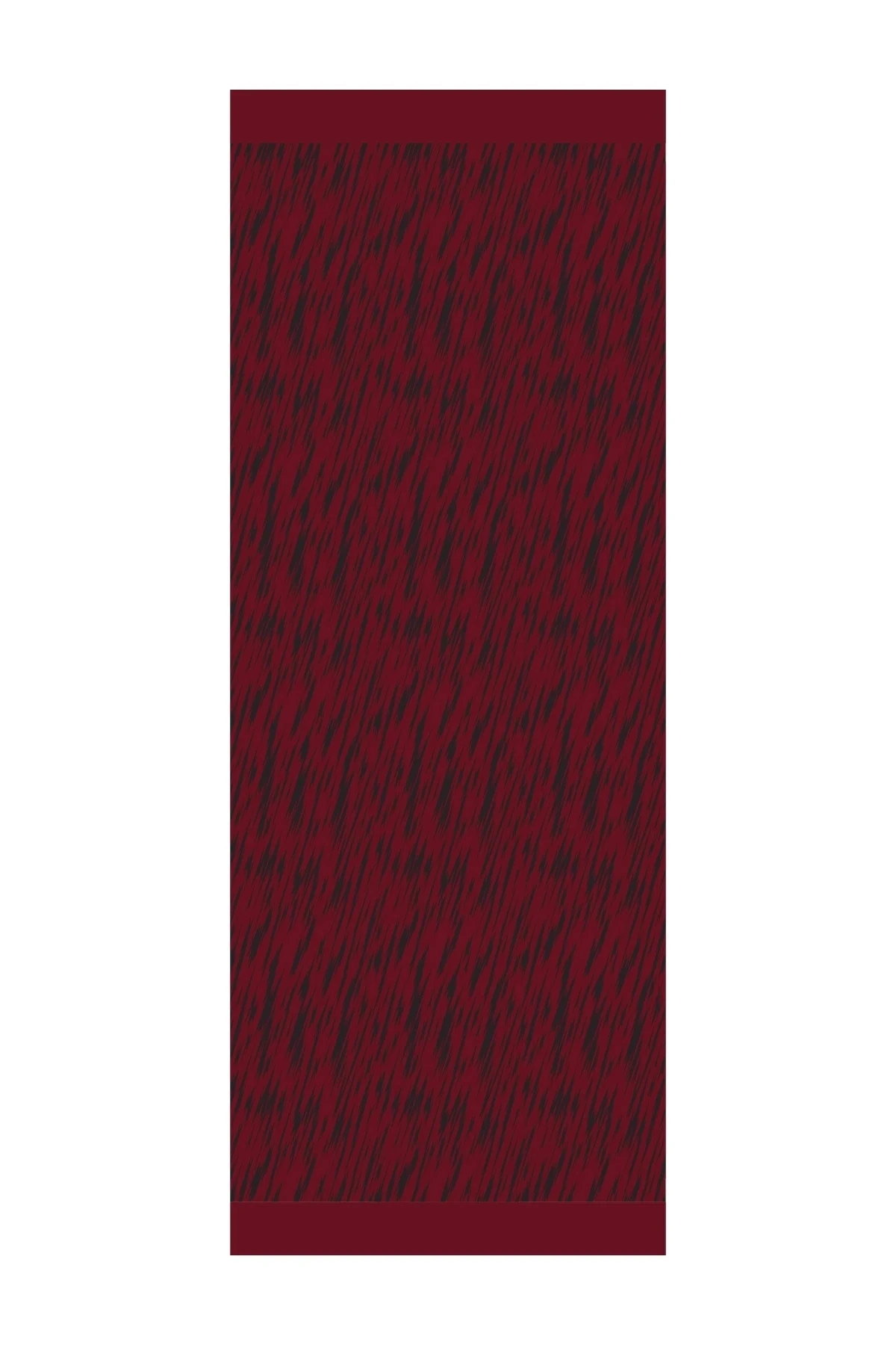 Selis Desen Çift Taraflı Şal Siyah-Bordo