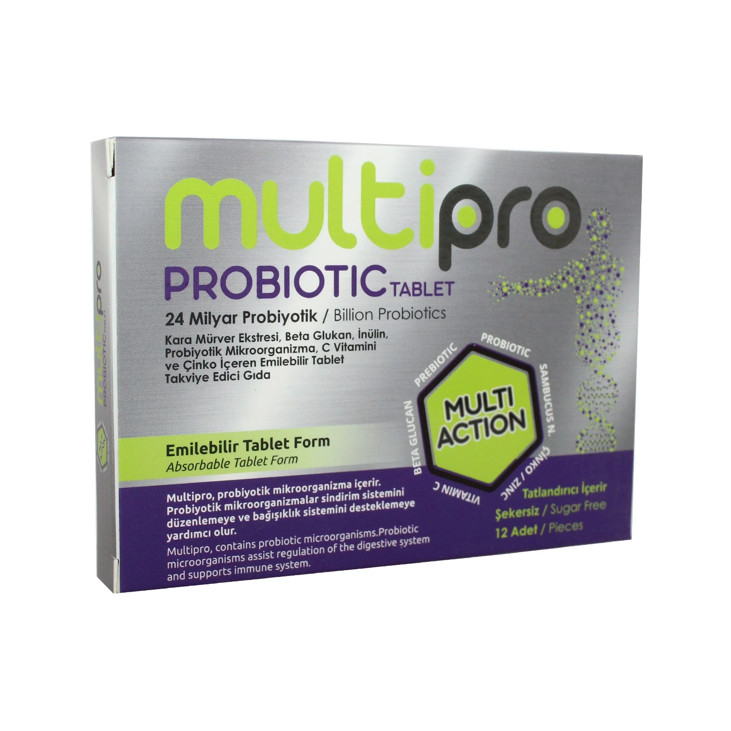 Multipro Probiyotik Emilebilir 12 Tablet