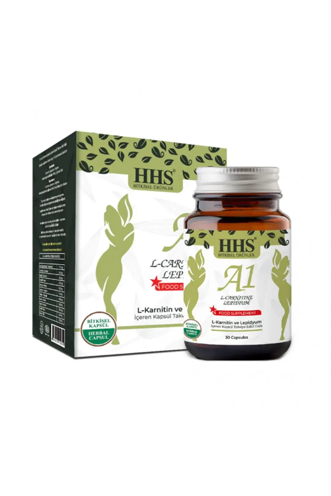 hhs a+1 l-carnitine lepidium 30 capsule A1 & Yağ Yakımı Takviyesi Kapsül exl25