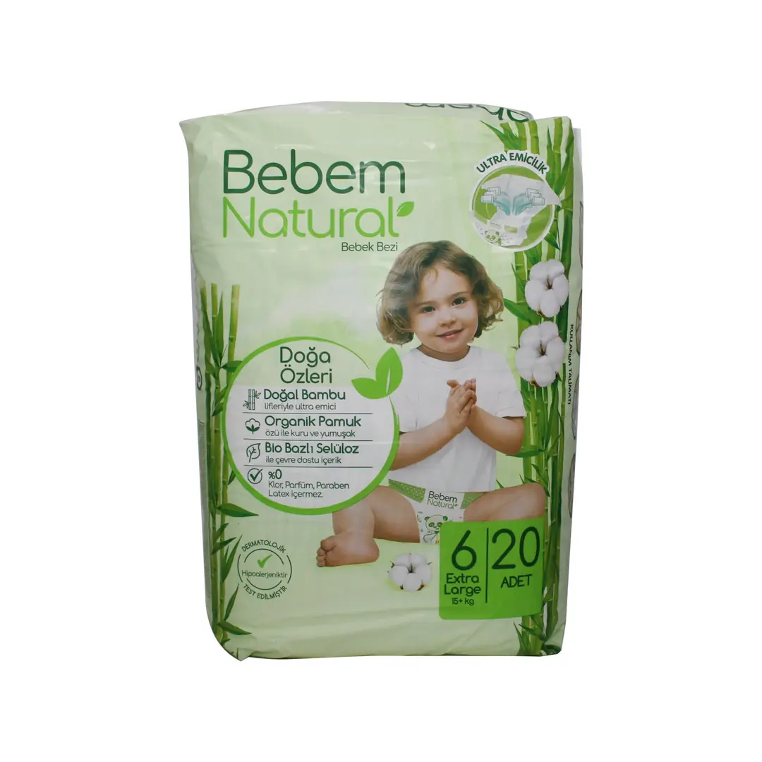 Bebem Bebem Natural Jumbo Extra Large No: 6 15+ kg 20 Adet