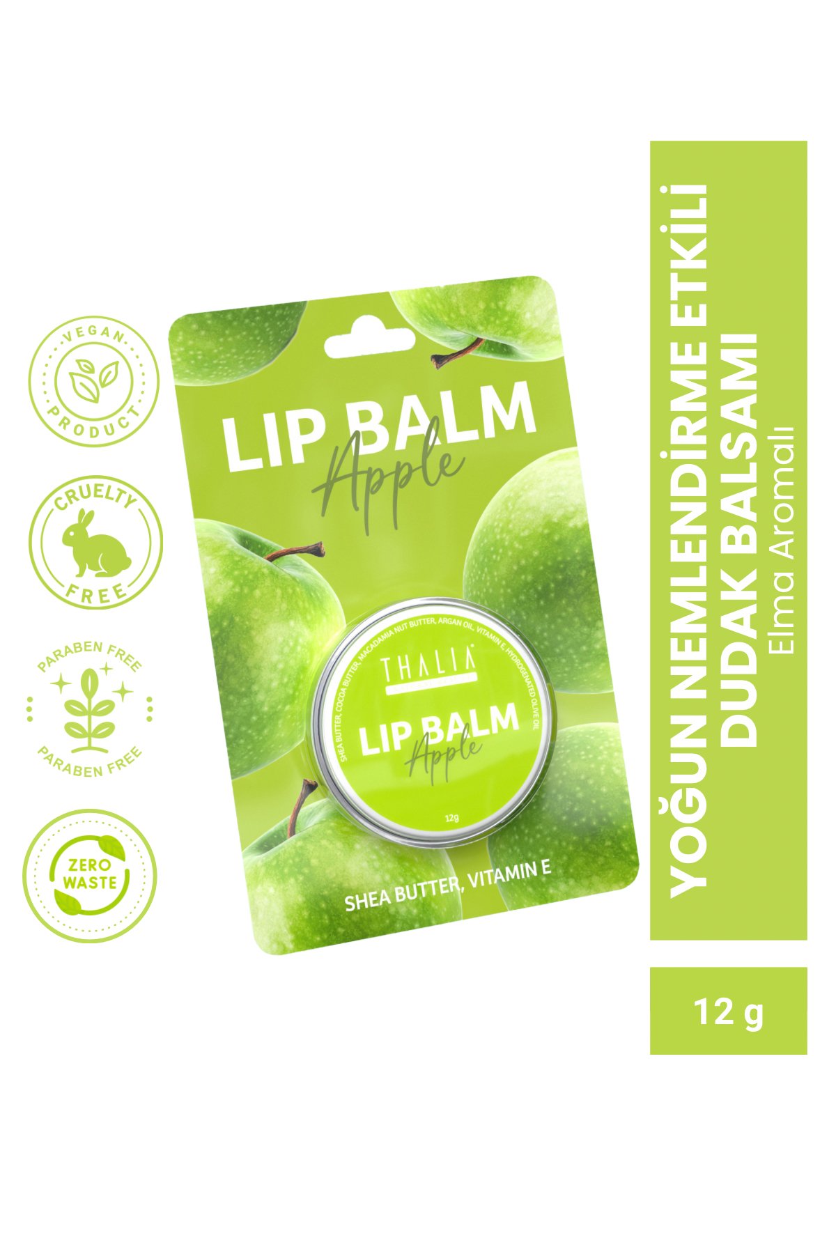 Thalia Yoğun Nemlendirici Elma Aromalı Dudak Balsamı 12 gr