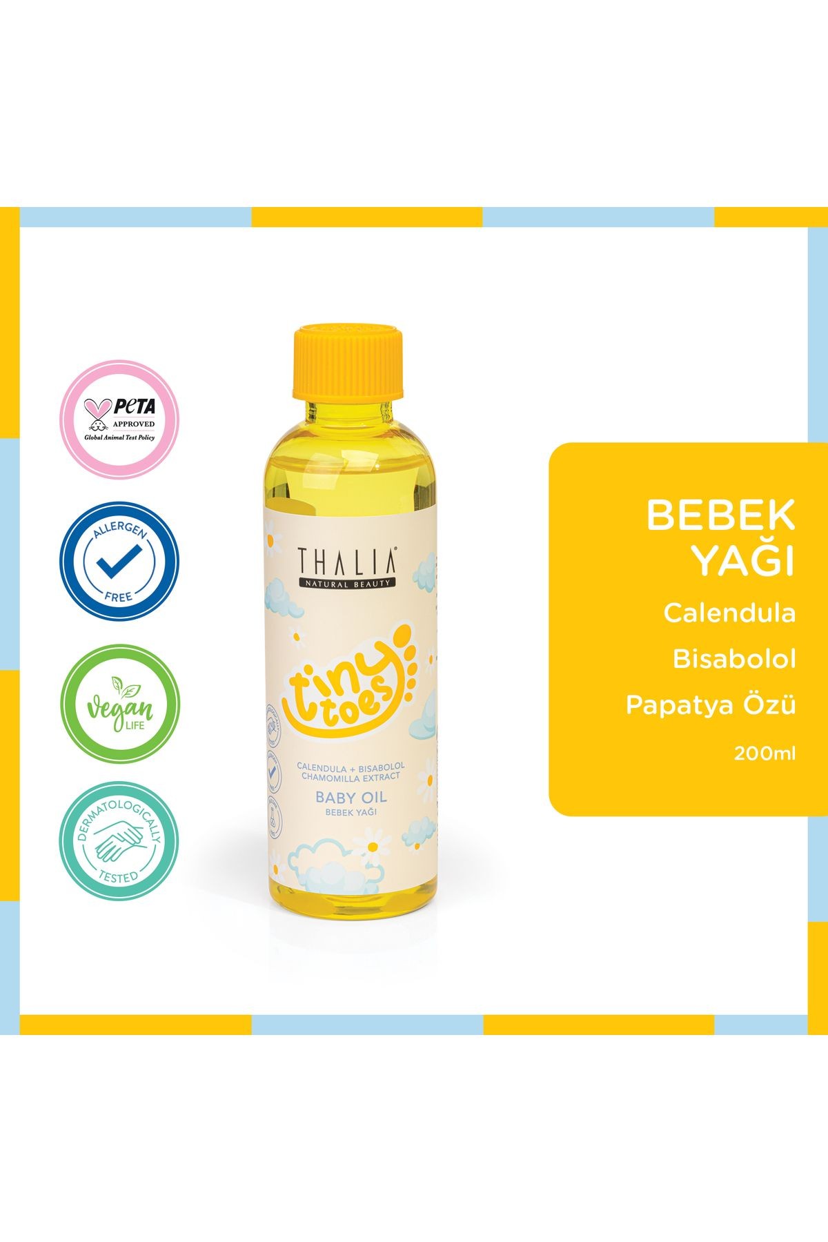 Calendula & Papatya Özlü Nemlendiricili Bebe Yağı 200ml