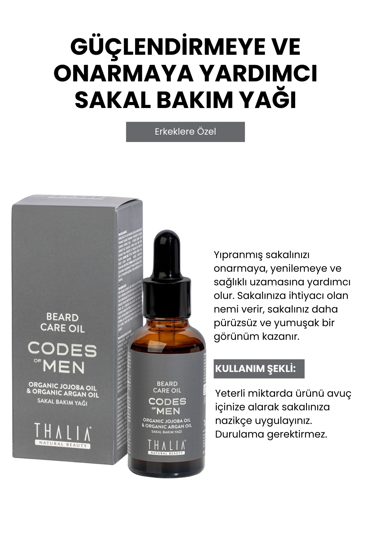 Güçlendirmeye & Onarmaya Yardımcı Sakal Bakım Yağı 30ml