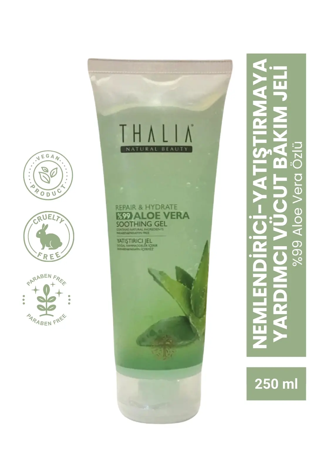99 Aloe Vera zl Nemlendirici Ve Yattrmaya Yardmc Vcut Bakm Jeli -  250 ml I THALIA Thalia Natural Beauty