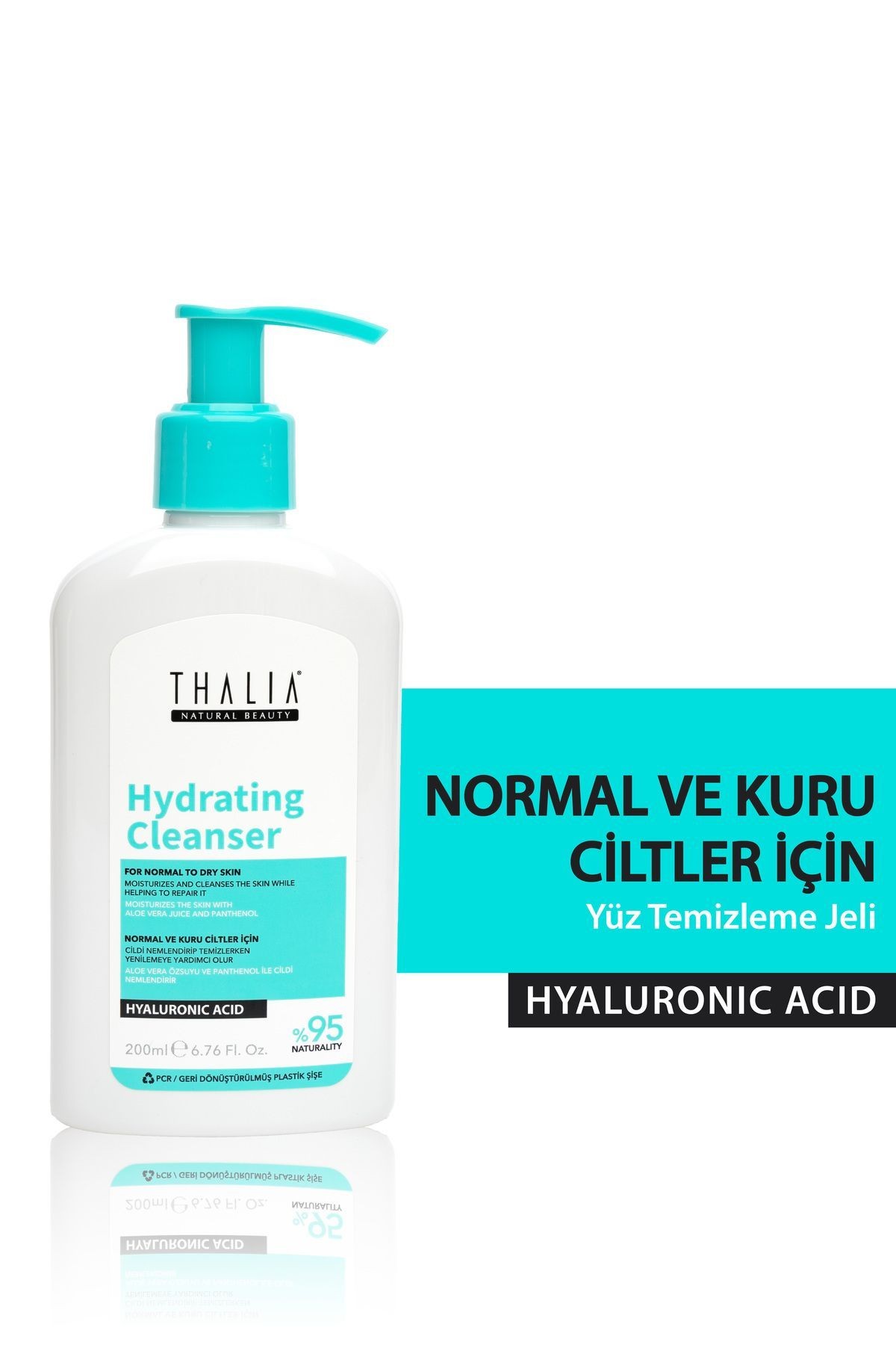 Kuru Ciltler İçin Hyaluronik Asit & Seramid İçerikli Yüz Temizleme Jeli 200ml