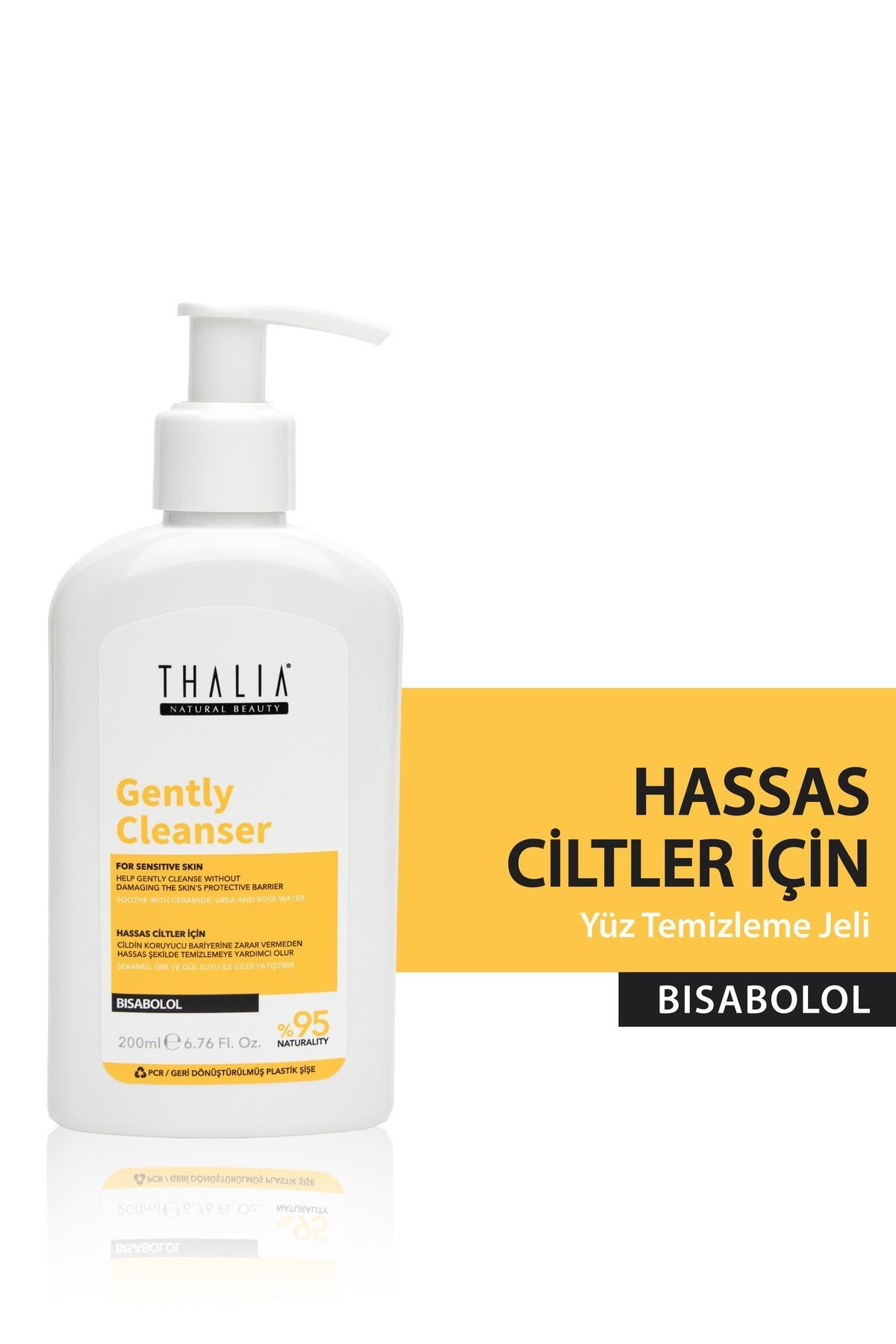 Hassas Ciltler İçin Seramid Bisabolol İçerikli Yüz Temizleme Jeli 200ml