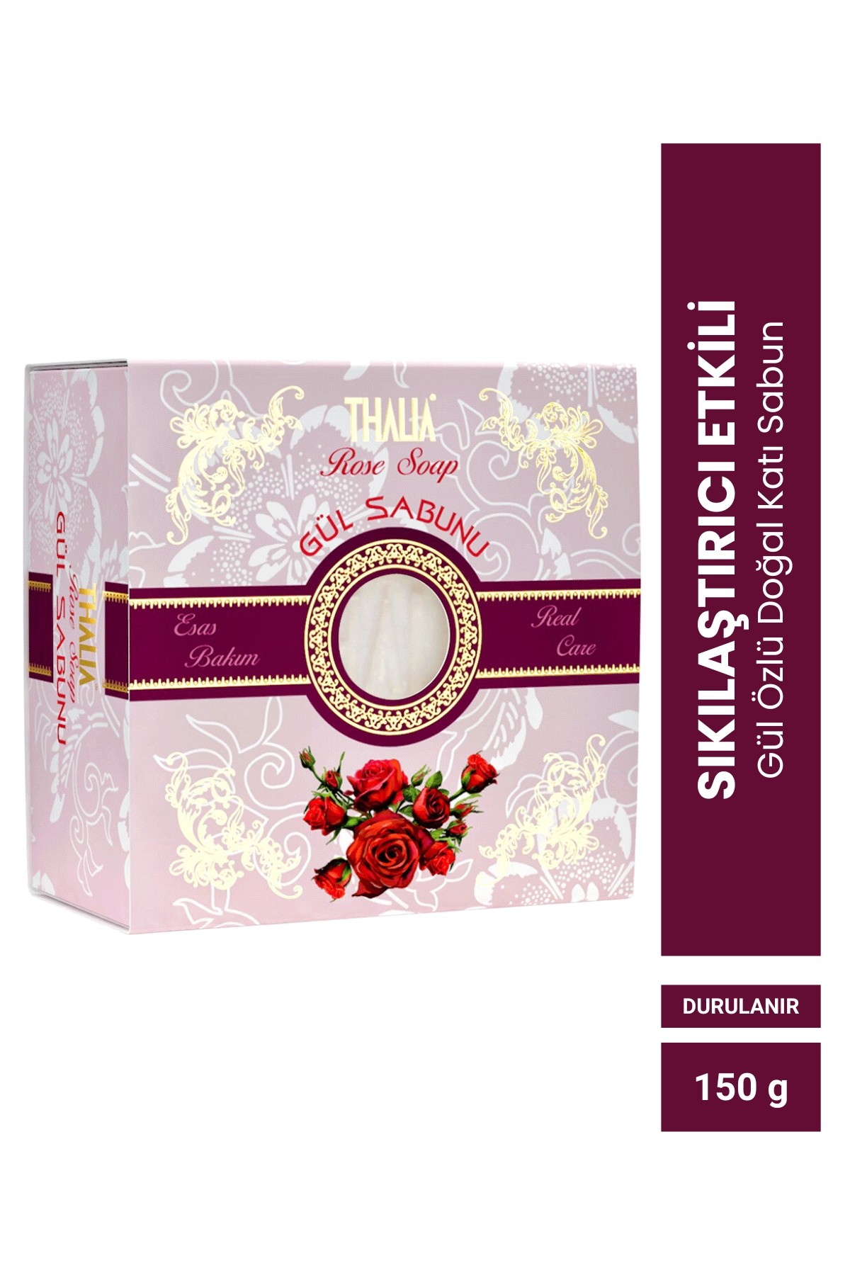 Sıkılaştırıcı Etkili Gül Özlü Doğal Katı Sabun 150 G