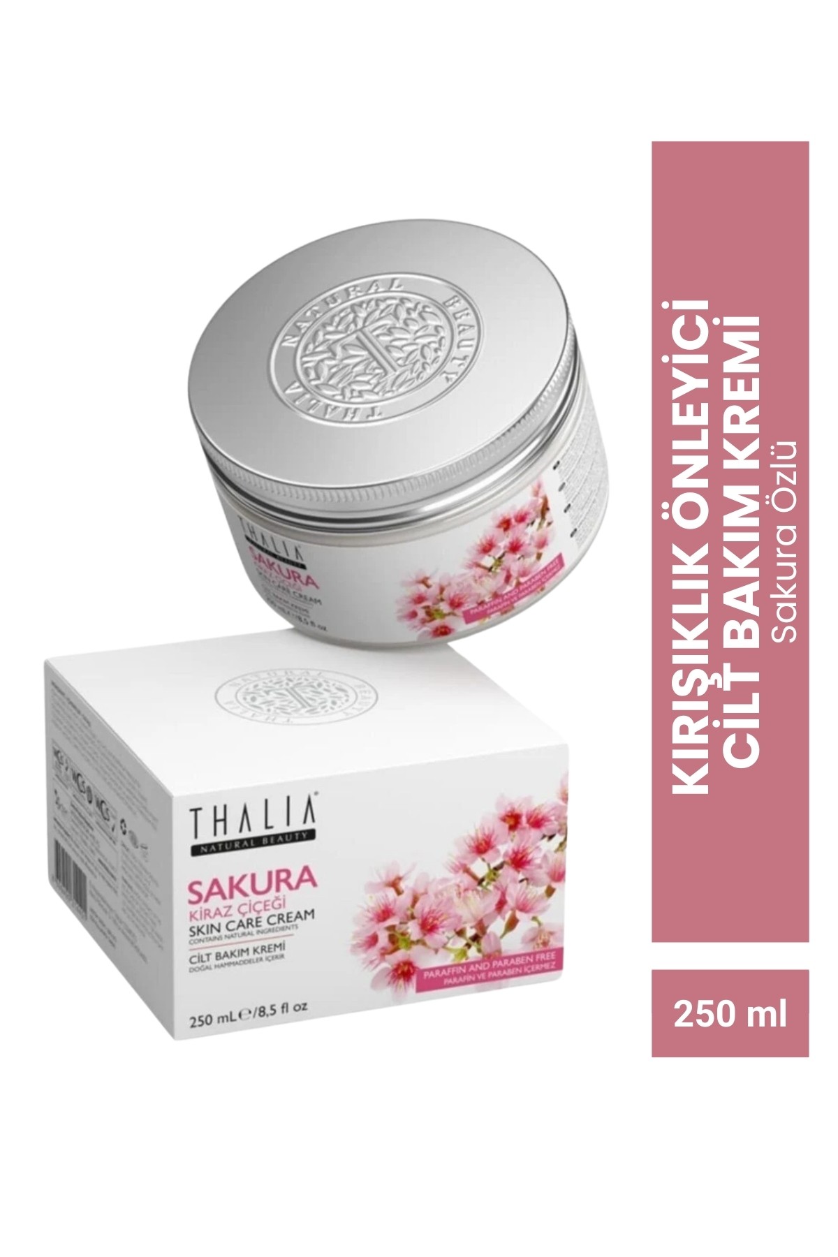 Kırışıklık Önleyici Sakura Özlü Cilt Bakım Kremi - 250 ml