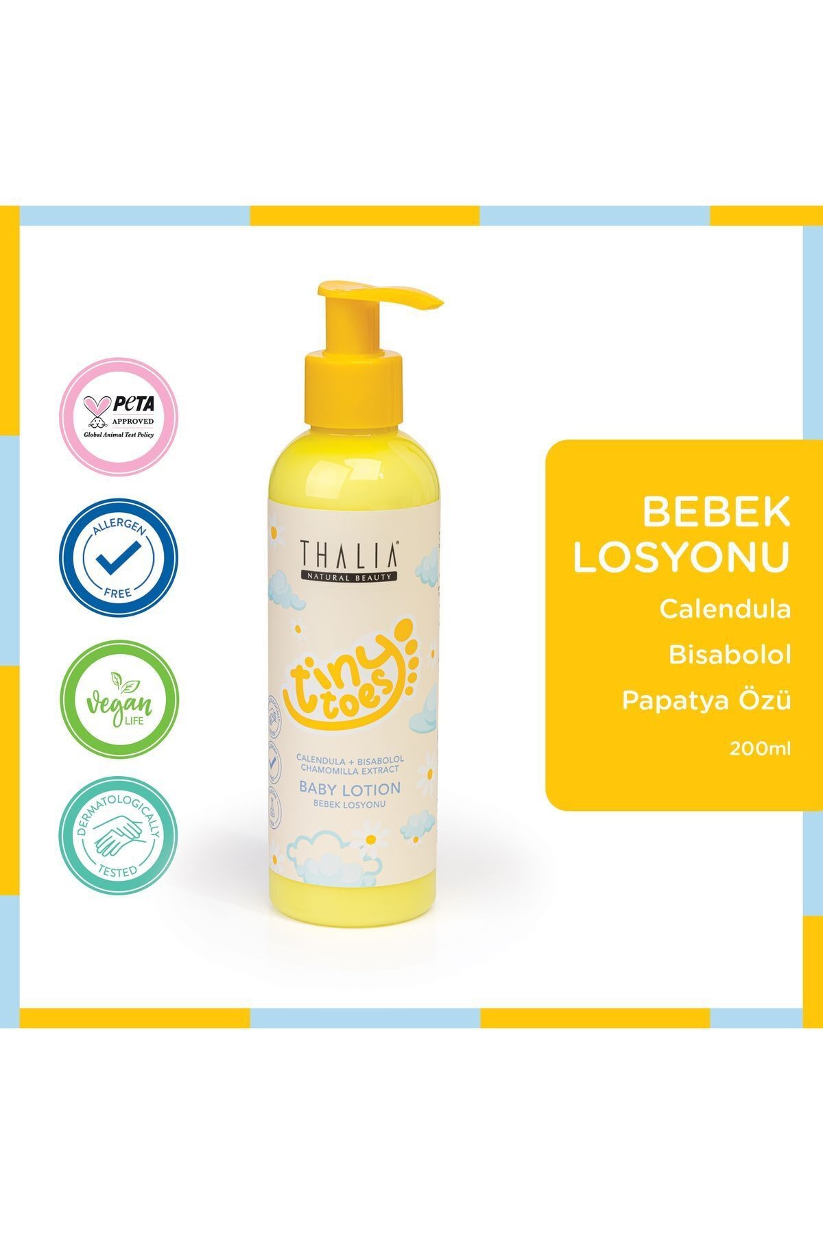 Calendula & Papatya Özlü Nemlendiricili Bebek Losyonu 200ml