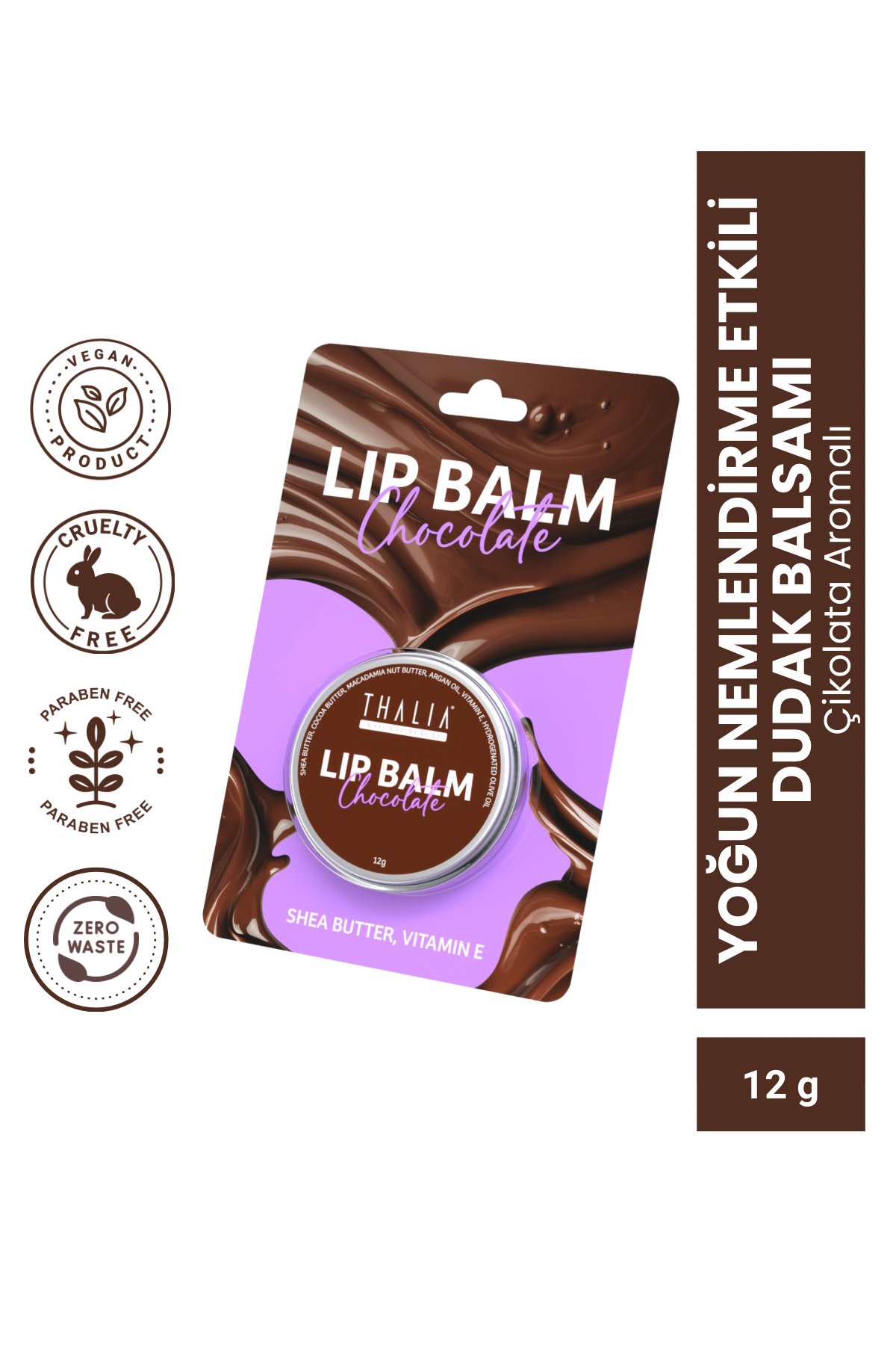Thalia Yoğun Nemlendirici Çikolata Aromalı Dudak Balsamı 12 gr