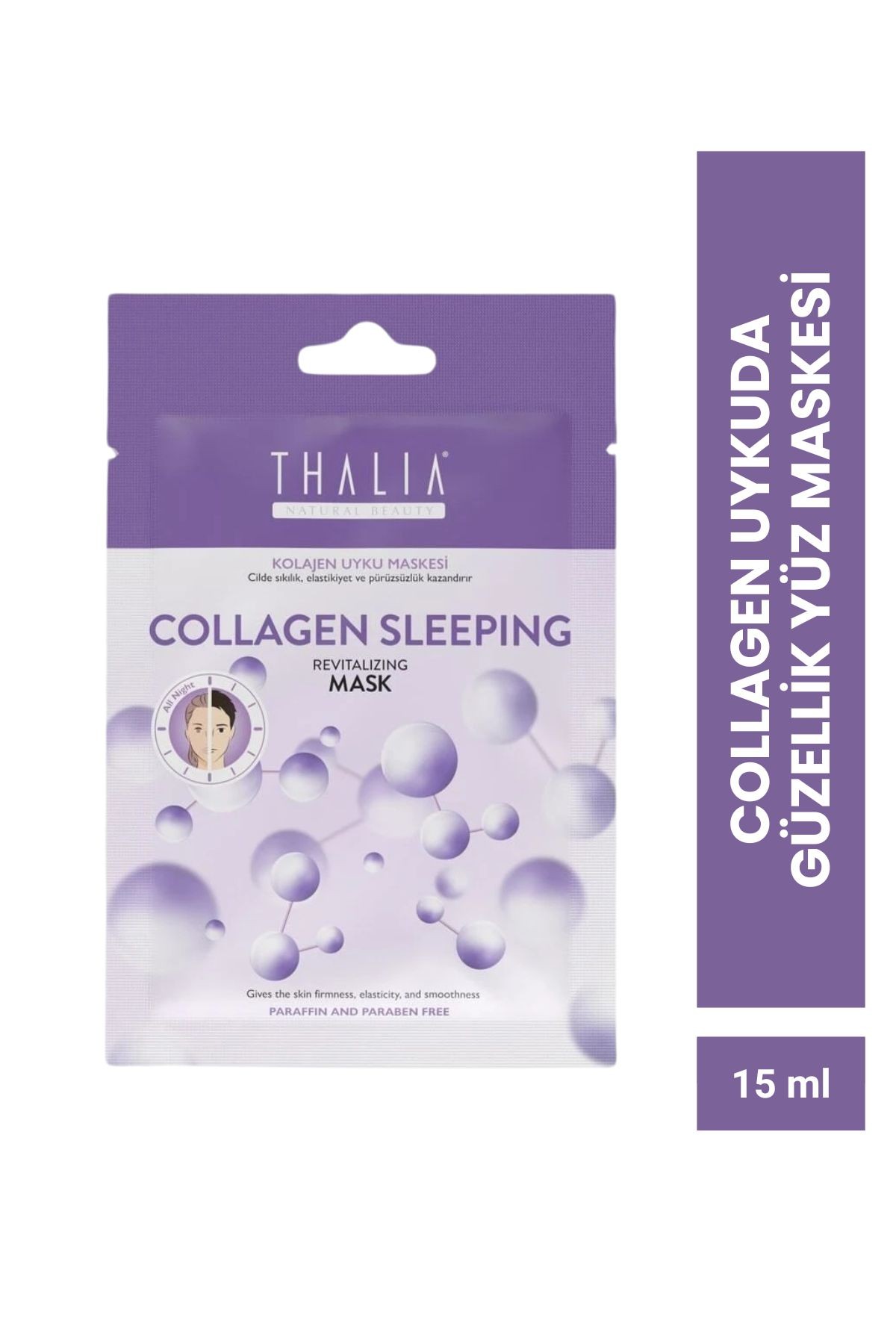 Collagen Uykuda Güzellik Yüz Maskesi 15 ml (KOLAJEN MASKE)