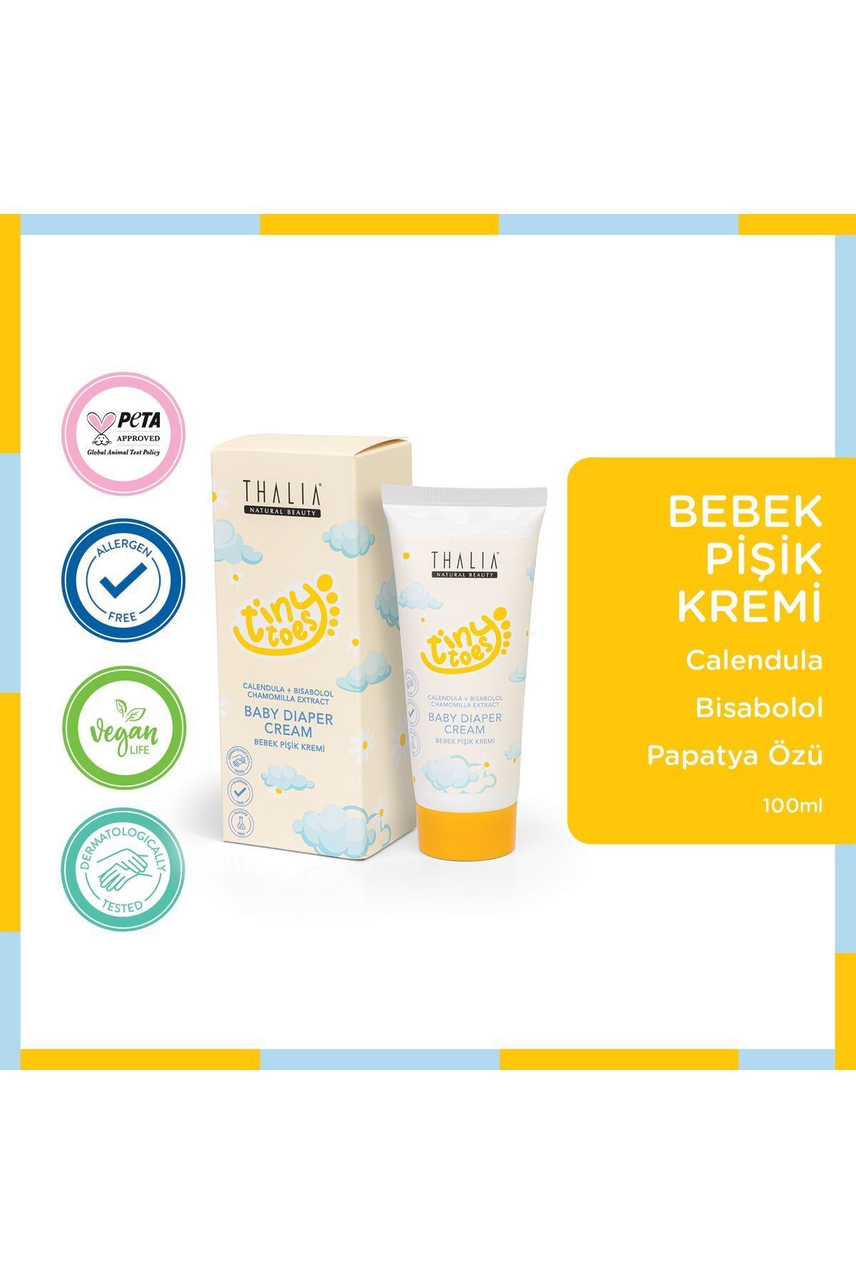 Calendula & Papatya Özlü Bebek Pişik Kremi 100ml