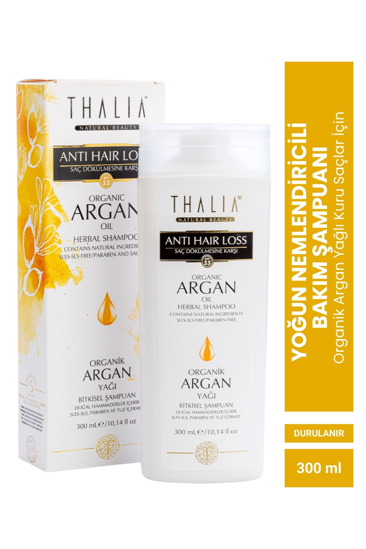 Nemlendiricili Organik Argan Yağlı Saç Bakım Şampuanı - 300 ml