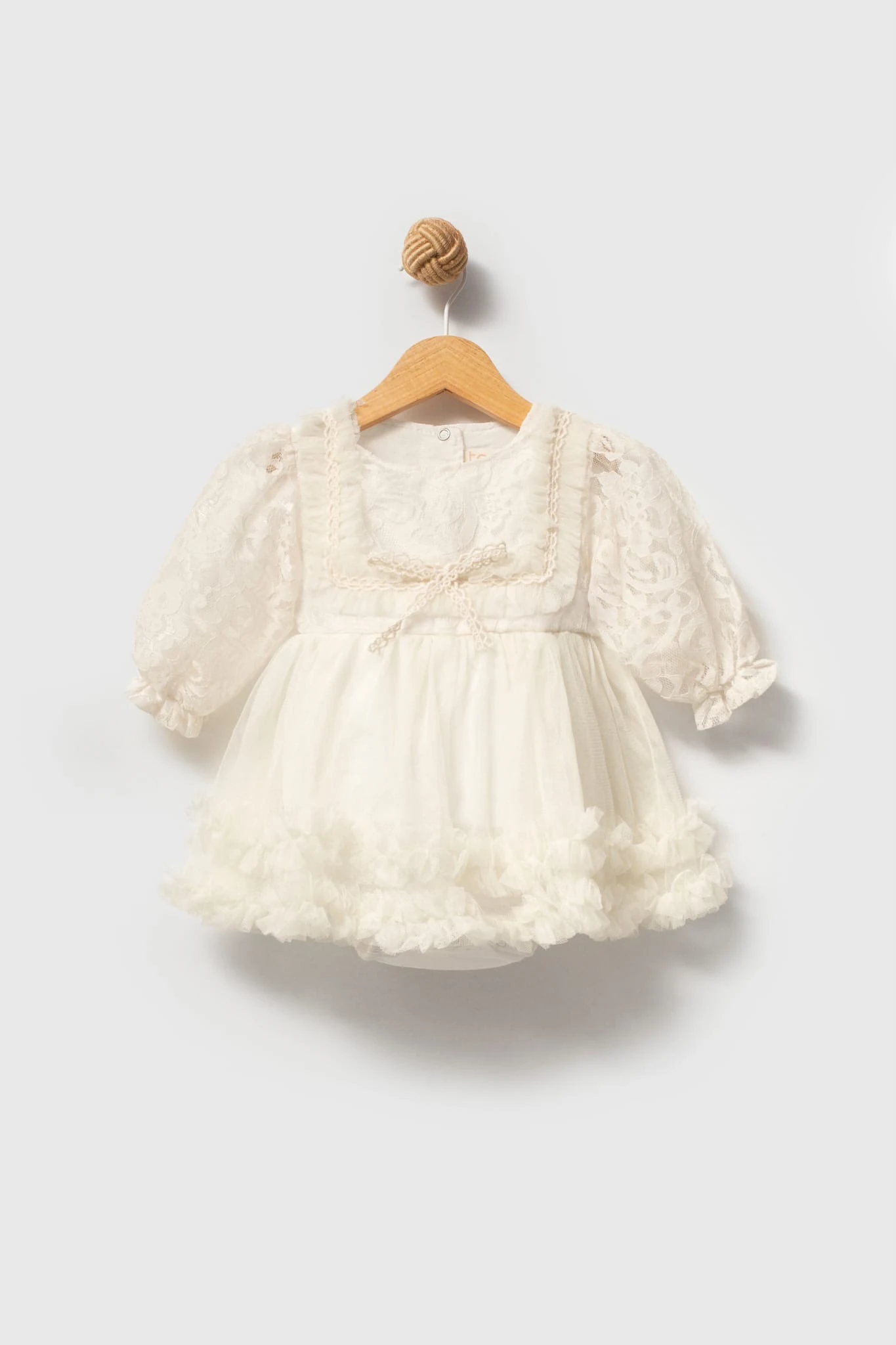 Bebek Kız Dantelli Tüllü Elbise 3-6-9-12-18 Ay