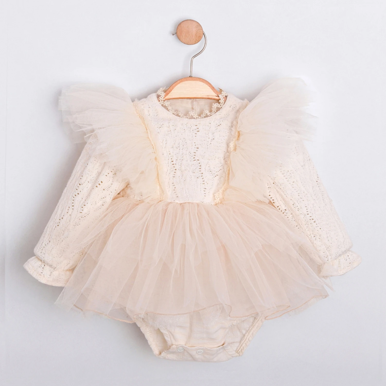 Elodie Tüllü Fiyonk Detaylı Romper Elbise