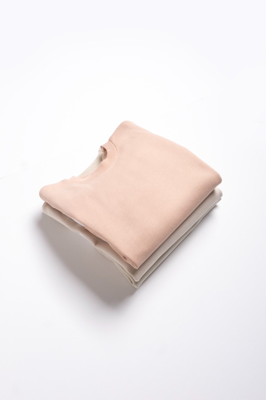 Pudra Rengi Oversize Sweat & Flare Pantolon Kız Çocuk İkili Takım (1-6 Yaş)