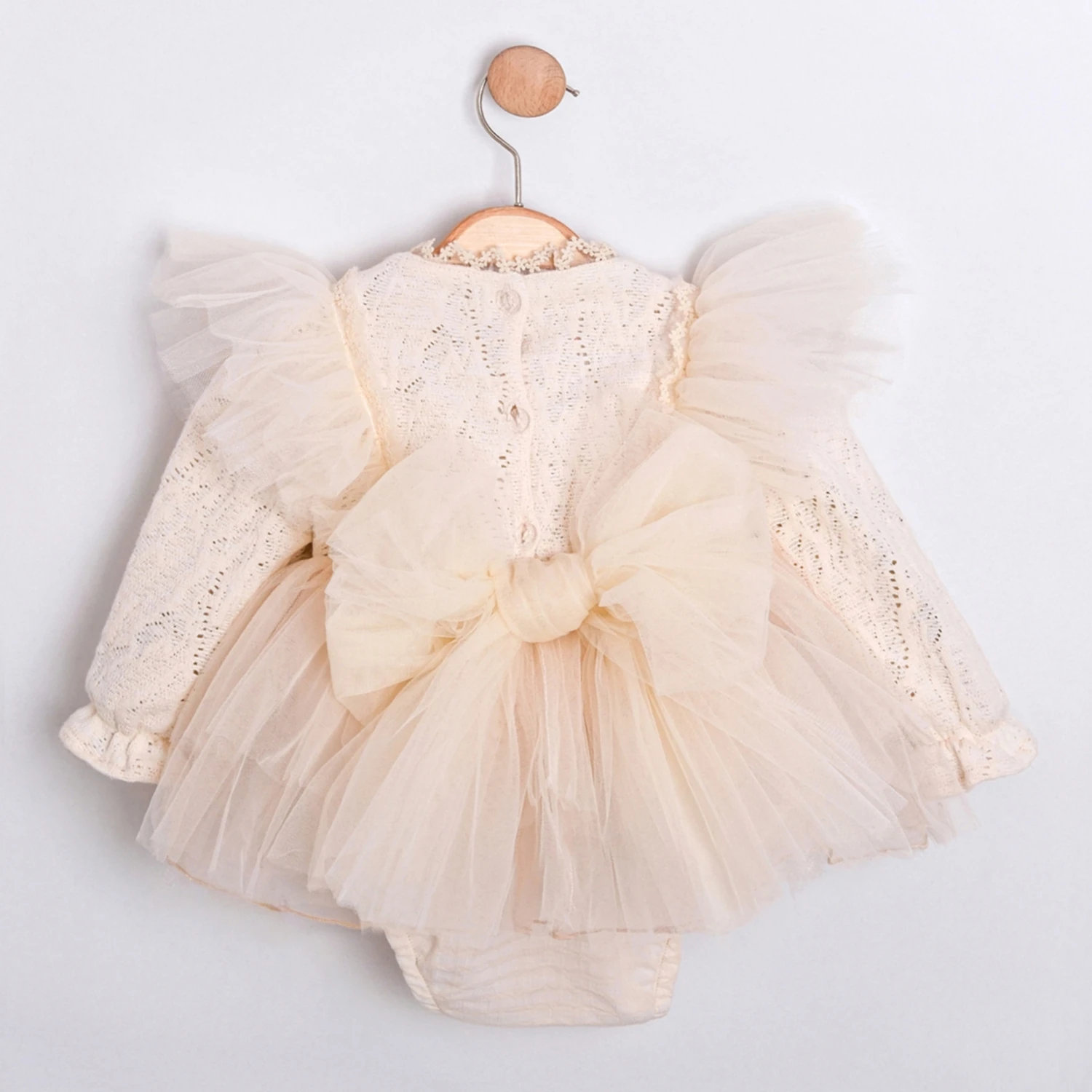 Elodie Tüllü Fiyonk Detaylı Romper Elbise