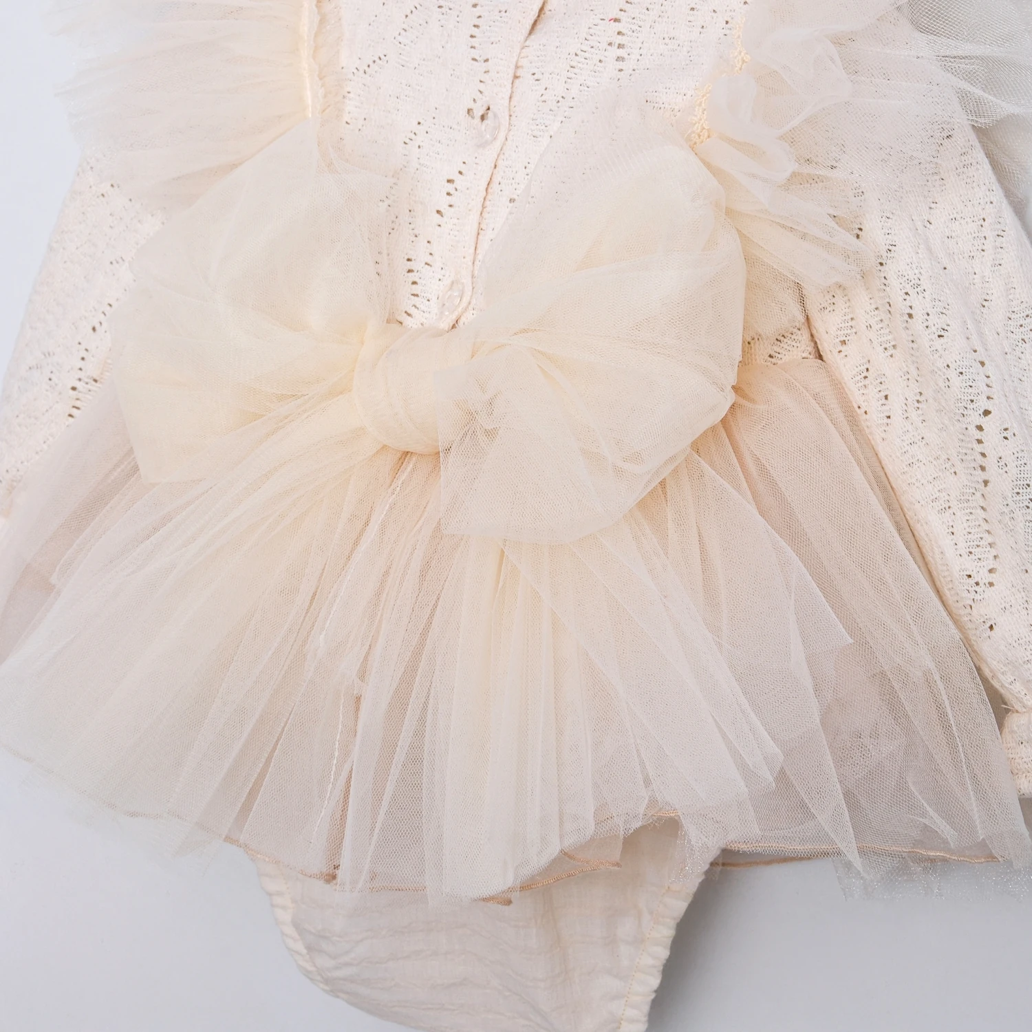 Elodie Tüllü Fiyonk Detaylı Romper Elbise