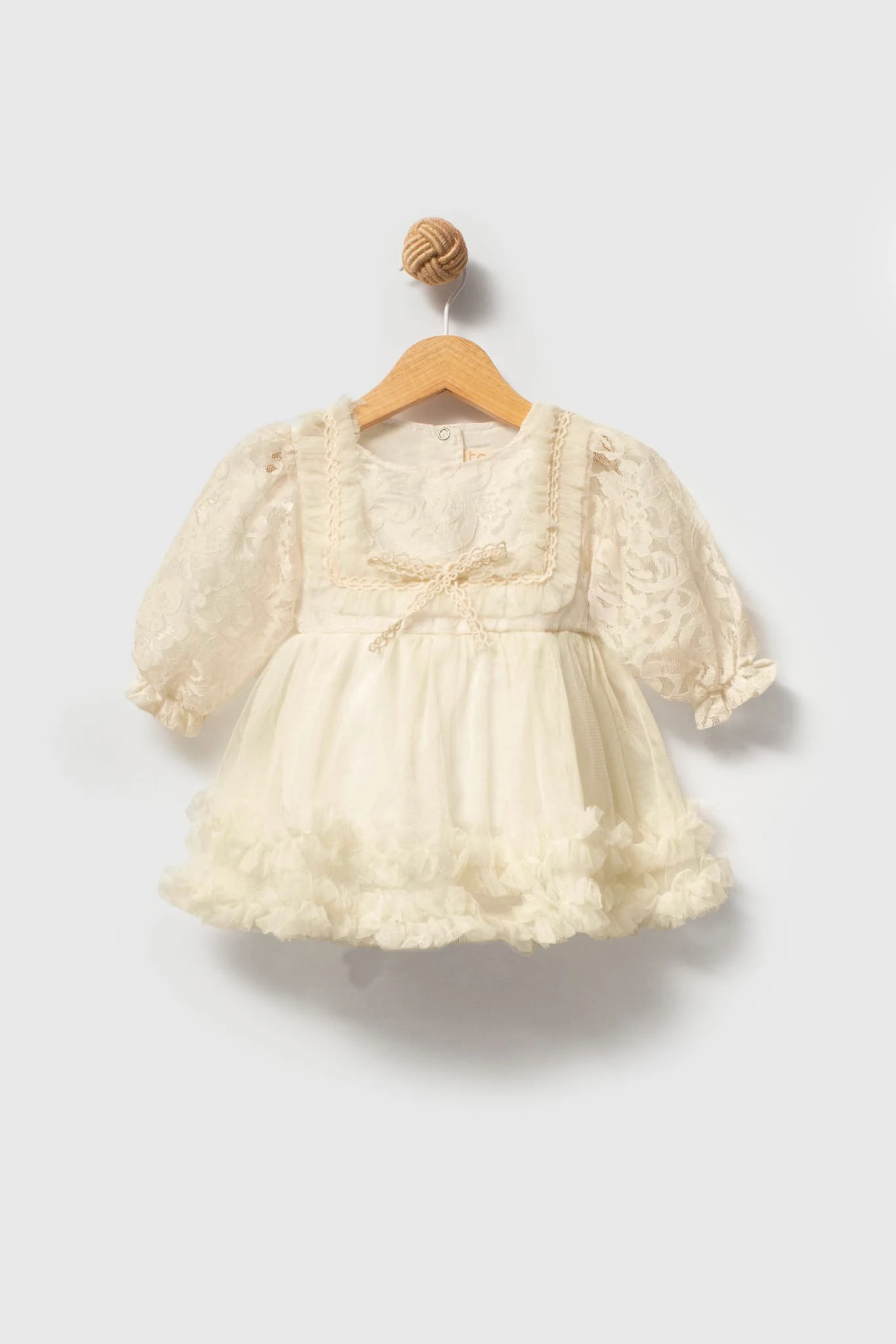 Bebek Kız Dantelli Tüllü Elbise 3-6-9-12-18 Ay