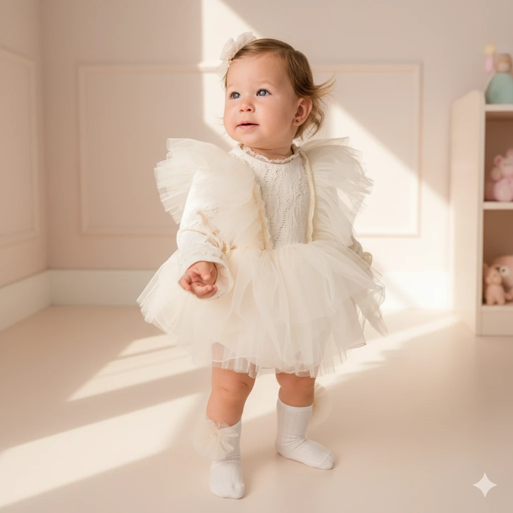 Elodie Tüllü Fiyonk Detaylı Romper Elbise