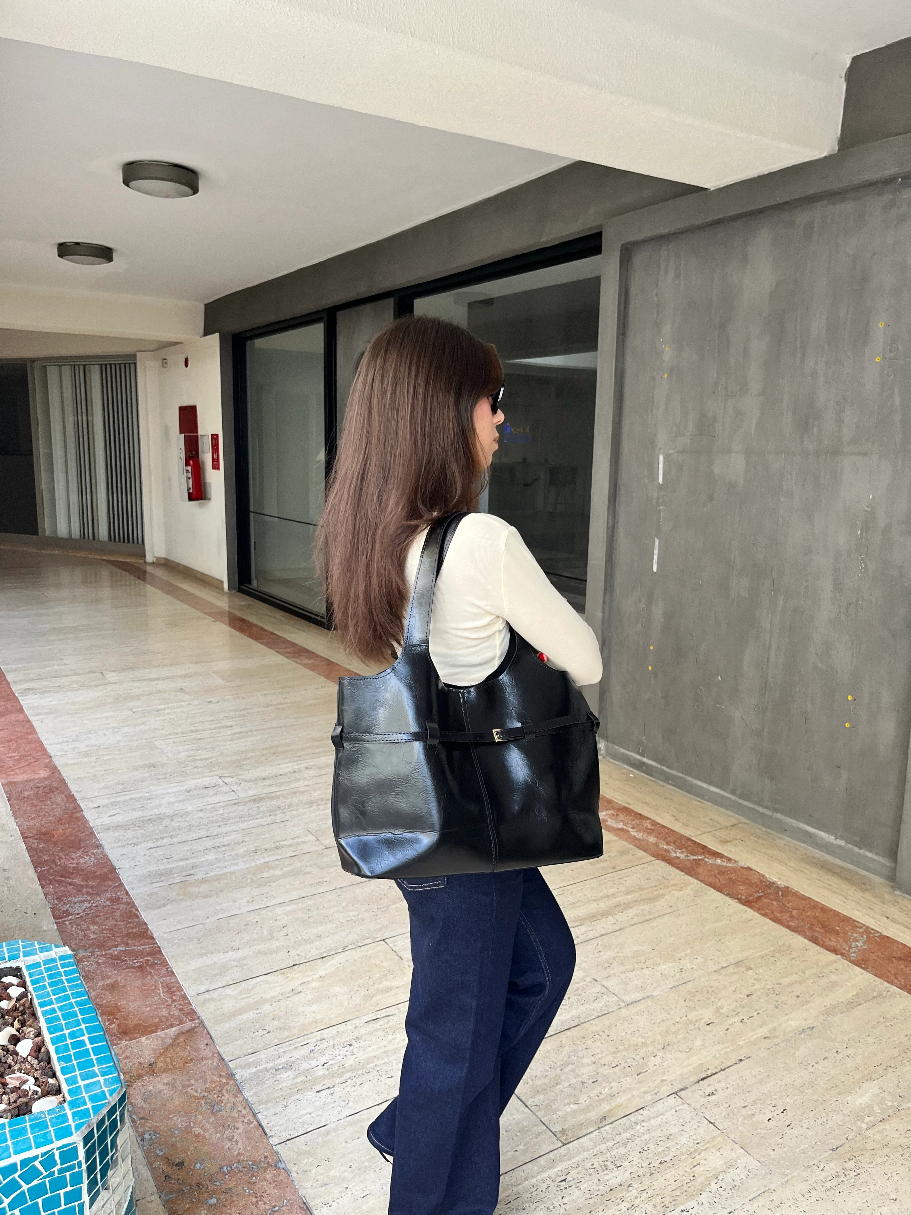 Sante| Suni Deri El ve Omuz Kadın Tasarım Taba Çanta