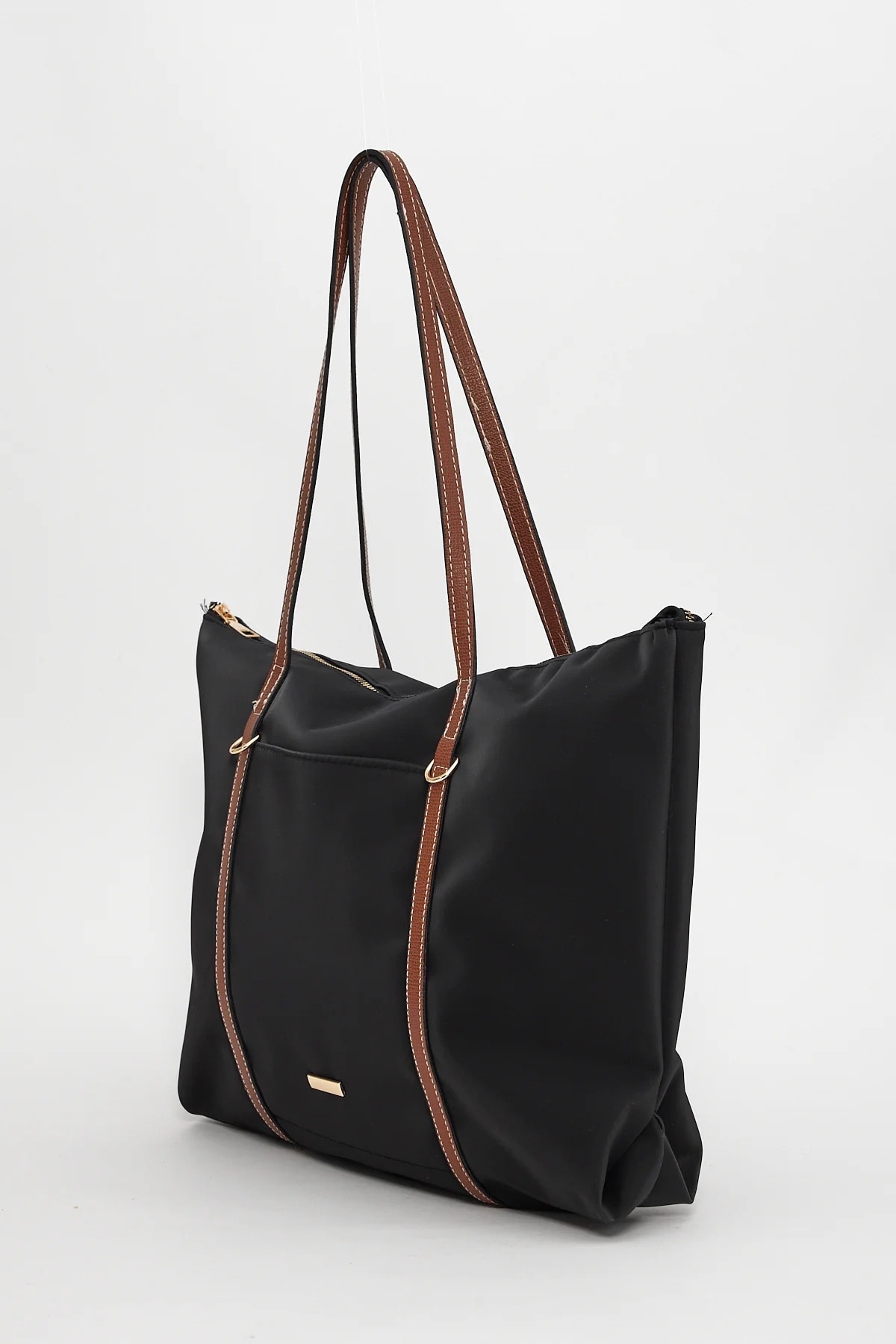 Mona|Şeritli Shopper Kadın Omuz Çantası