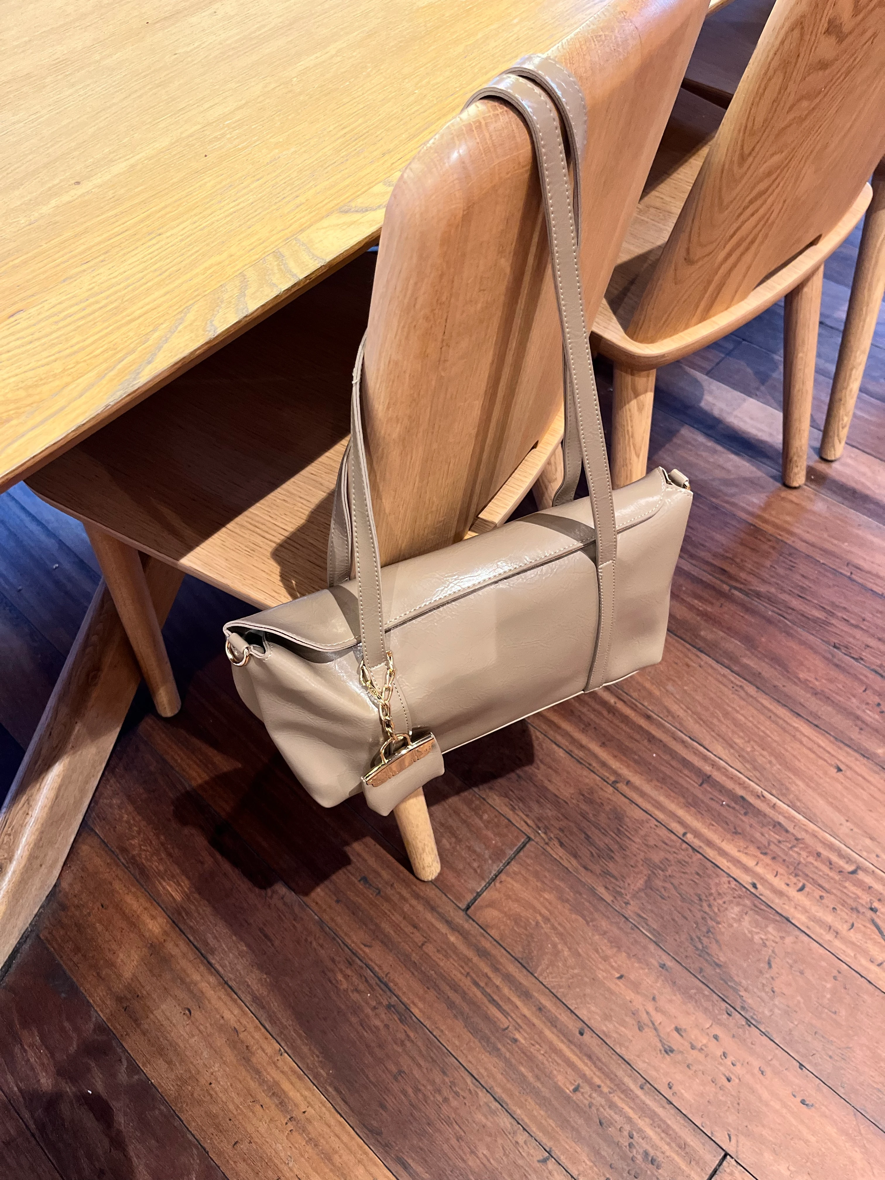 Paxton / Charmlı El ve Omuz Kadın Çanta - vizon