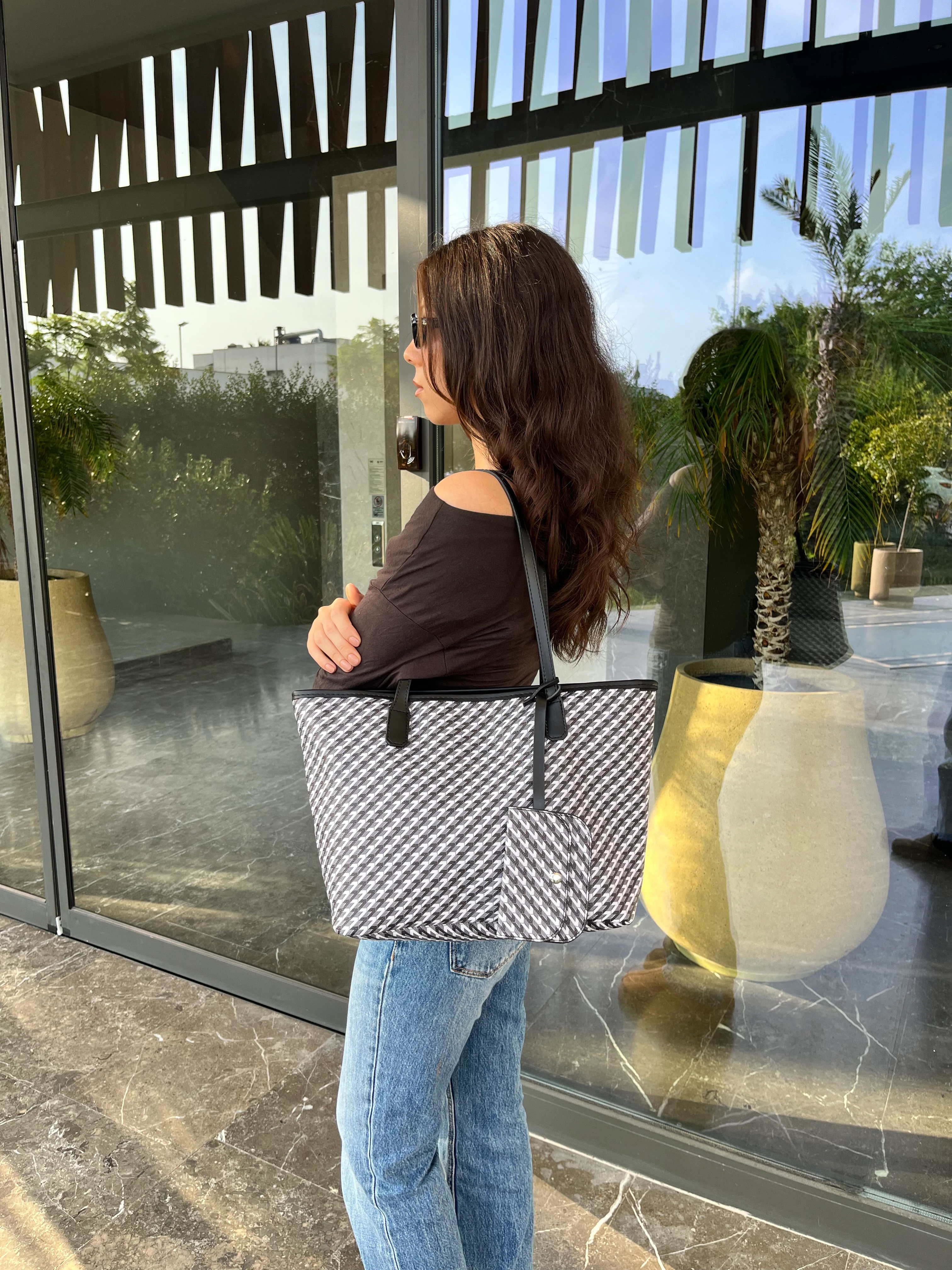 Ribon/ Cüzdan Detaylı Kadın Omuz Çantası