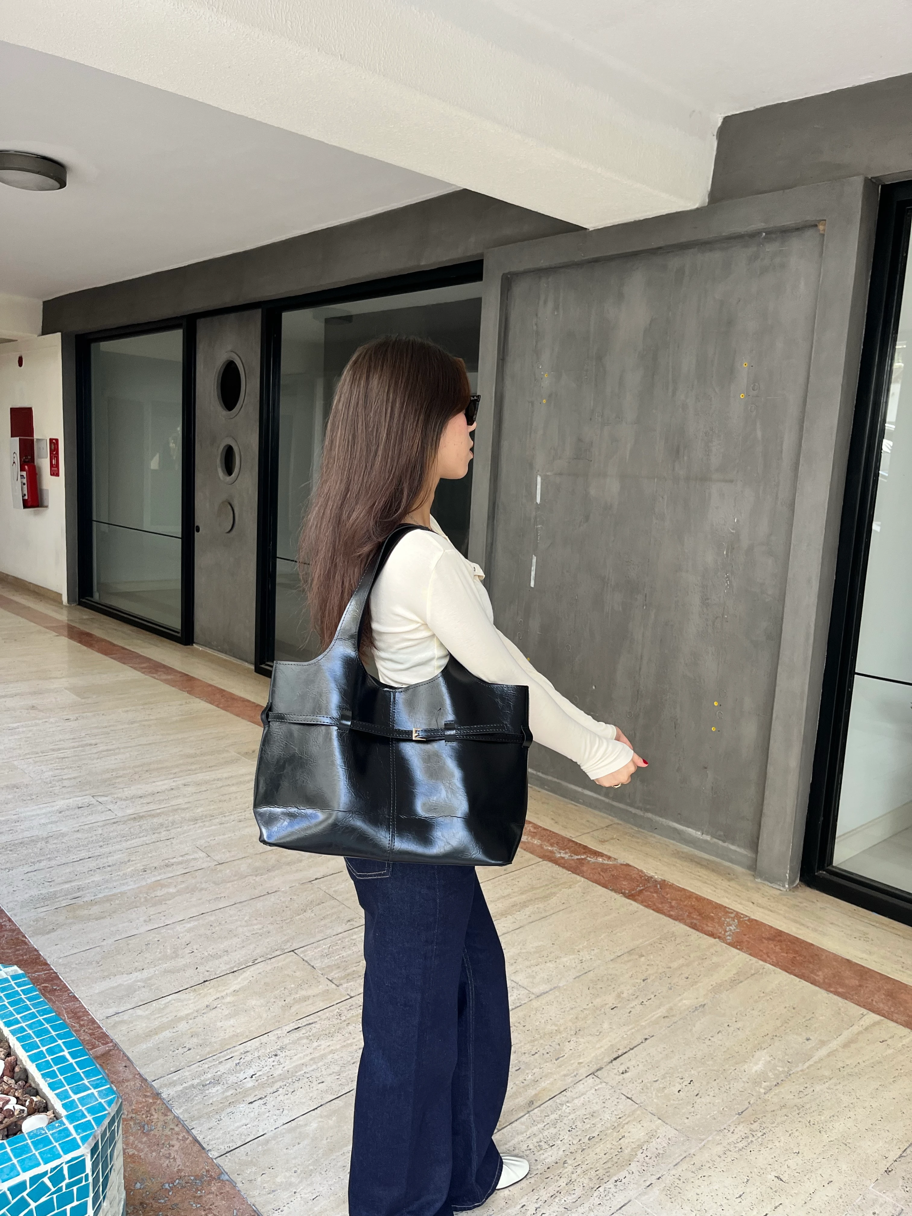 Sante| Suni Deri El ve Omuz Kadın Tasarım Taba Çanta