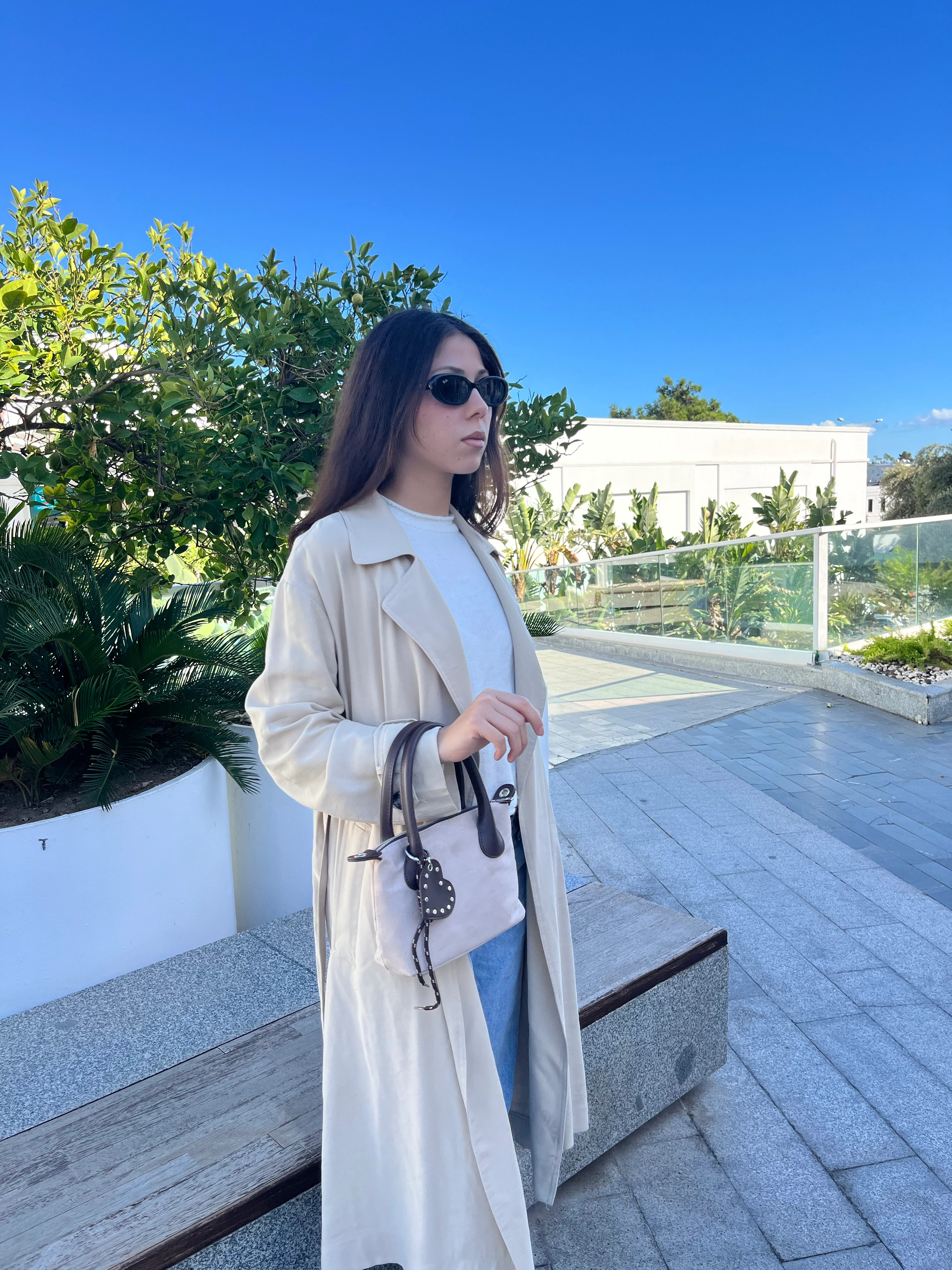 Basta| Charm Detaylı Süet Kadın El ve Omuz Çantası