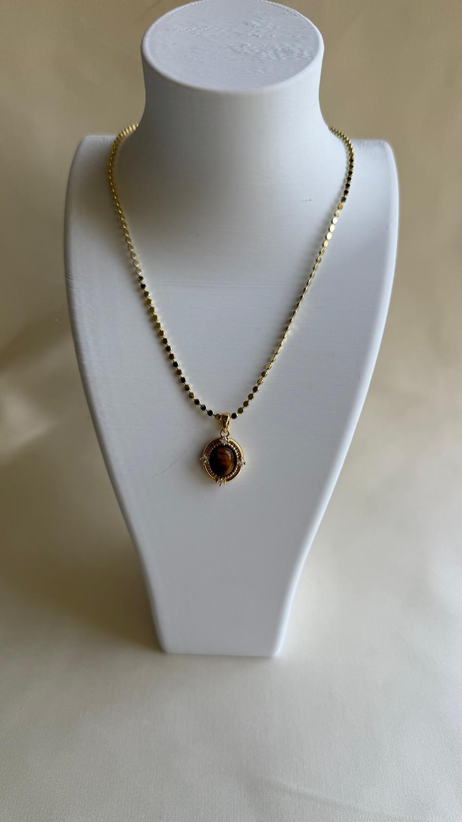 Pul Zincir Kahve Taşlı