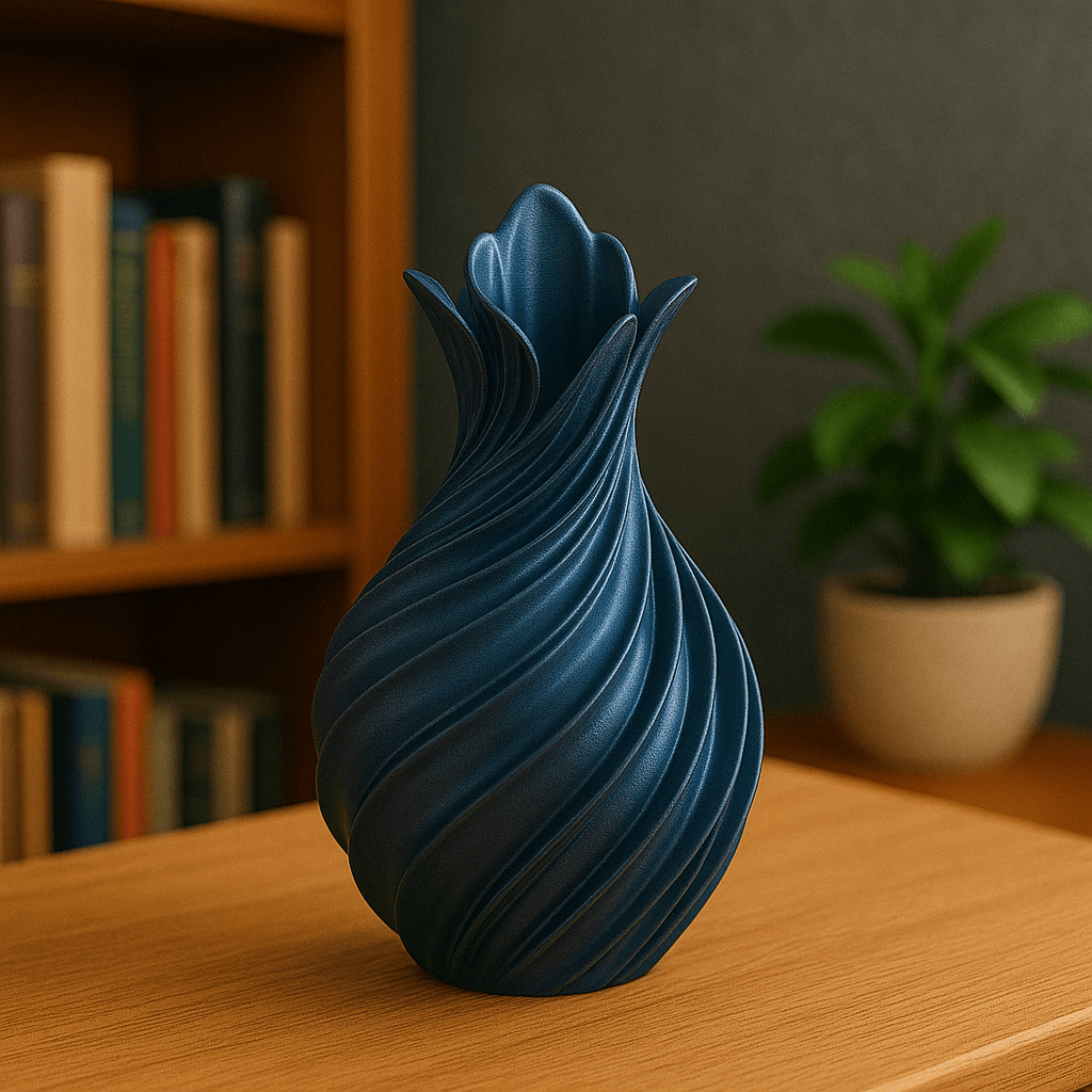 🌀 Metalik Sarmal 3D Vazo