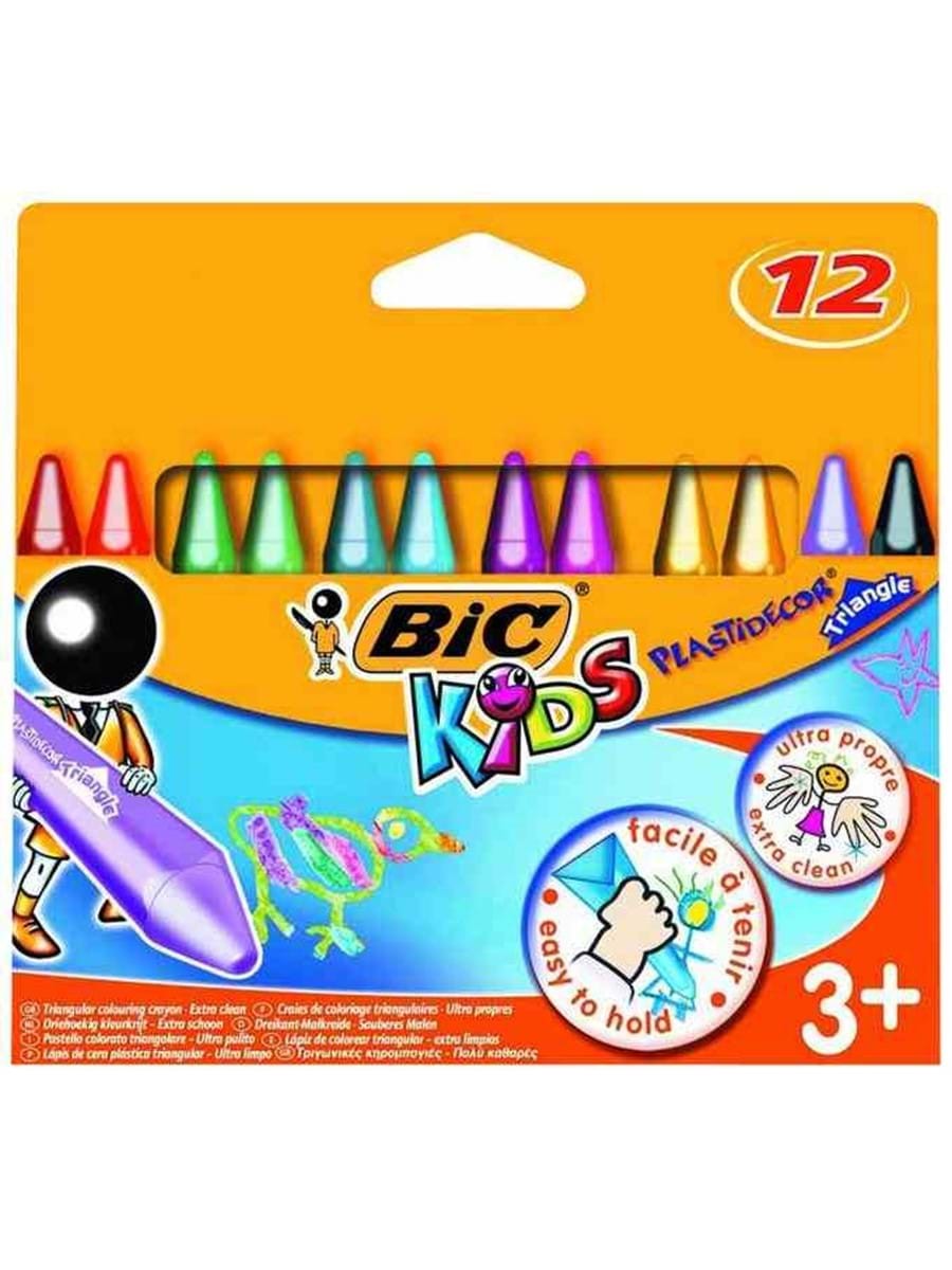 Bic Plastidecor Üçgen Pastel Boya 12 Li