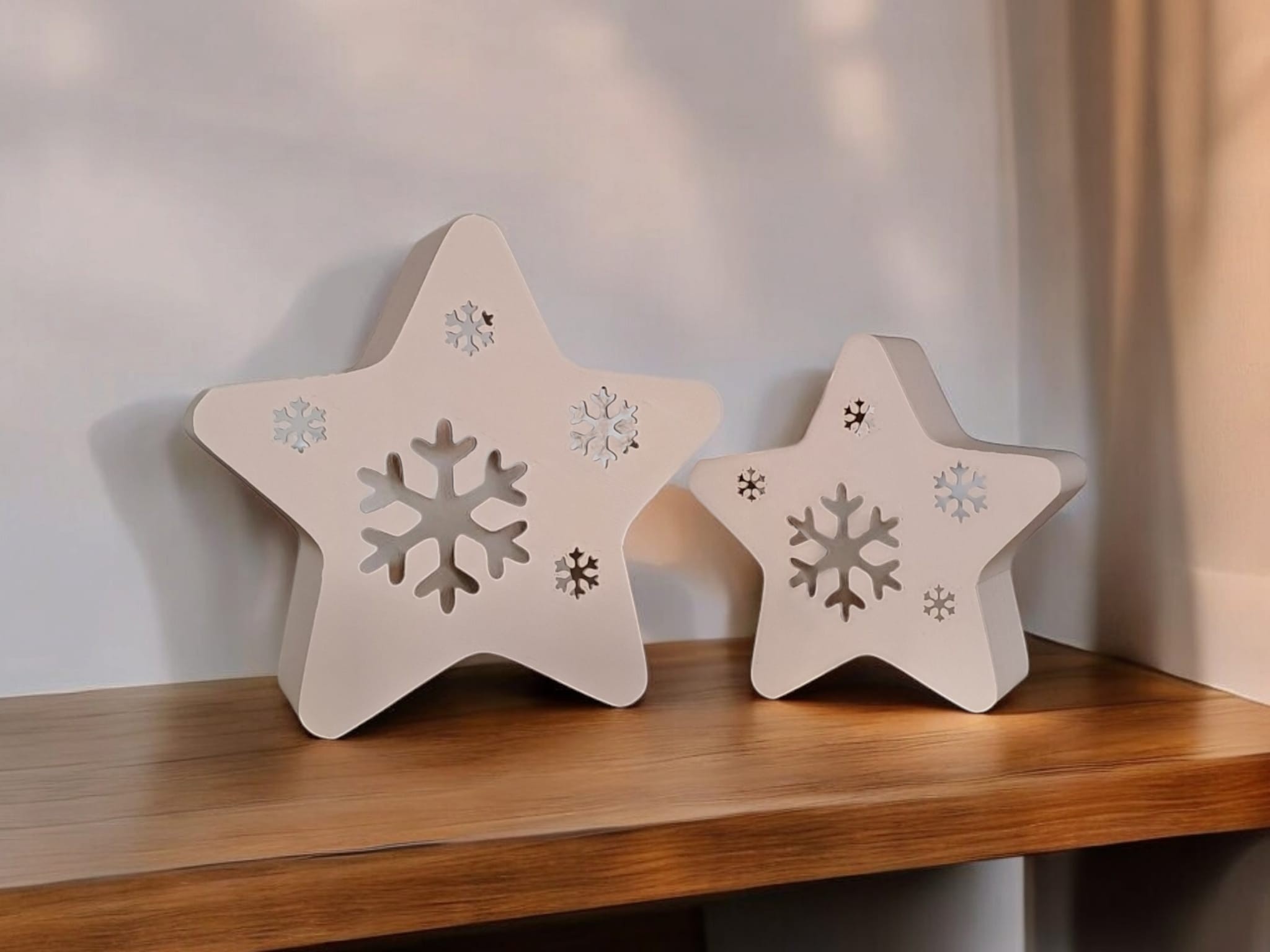 LED tea light, decorative stars "Twinkle Snowflakes"