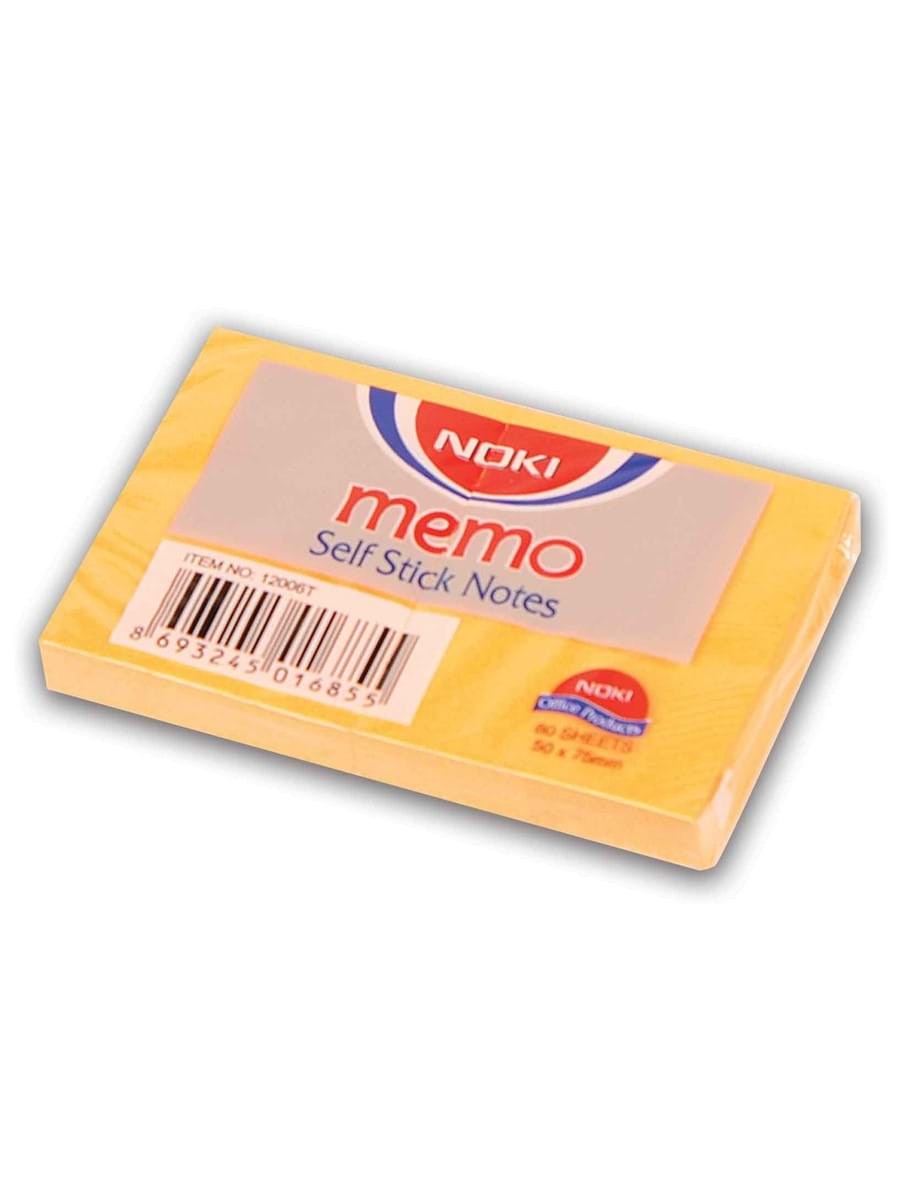 Noki Memo 50x75 Yapışkanlı Not Kağıdı Neon Renkler 12006