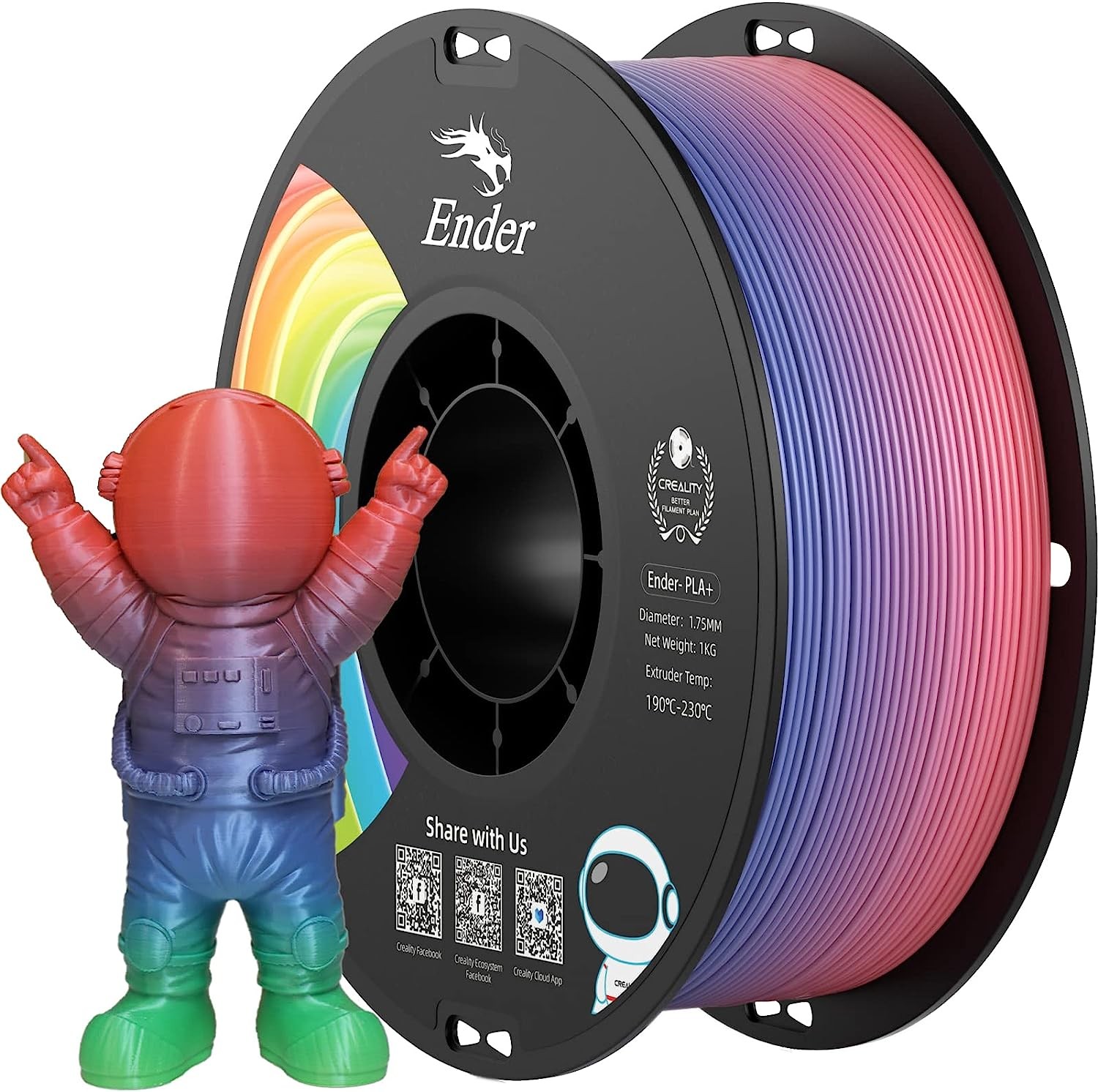 Creality Ender PLA+ Filament Gökkuşağı