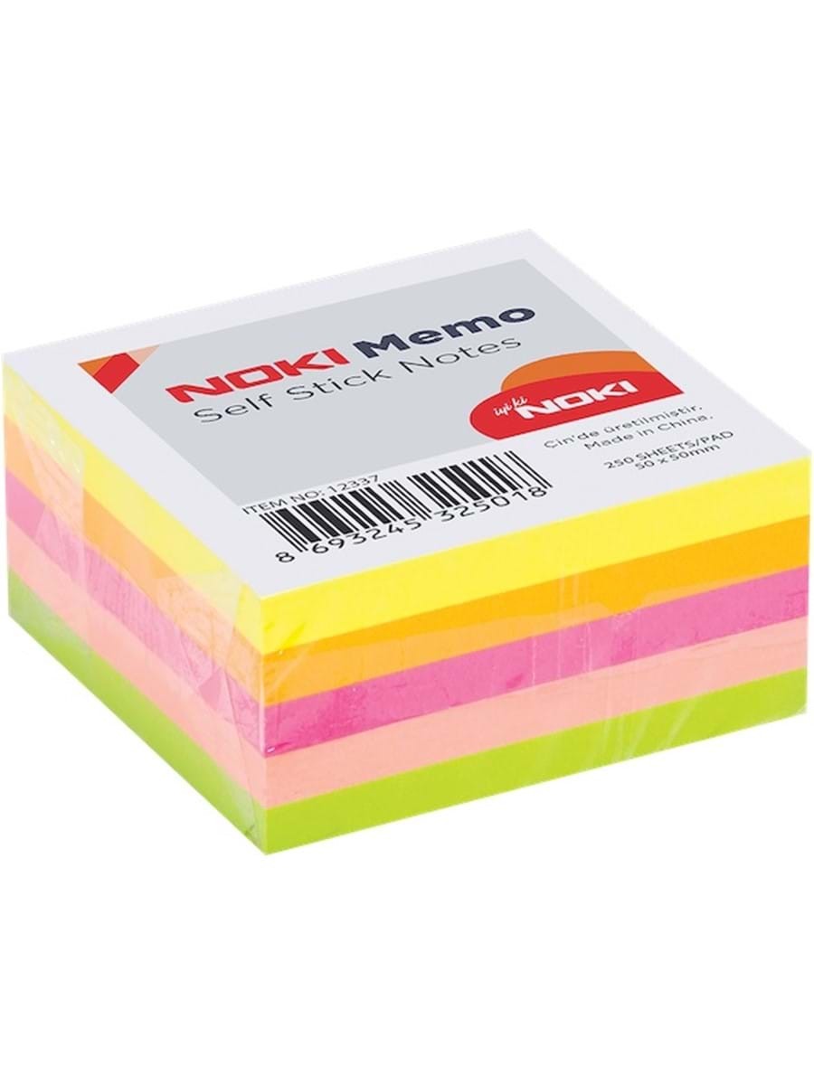 Noki Memo 50x50 Yapışkanlı Not Kağıdı Karışık Renk 12337