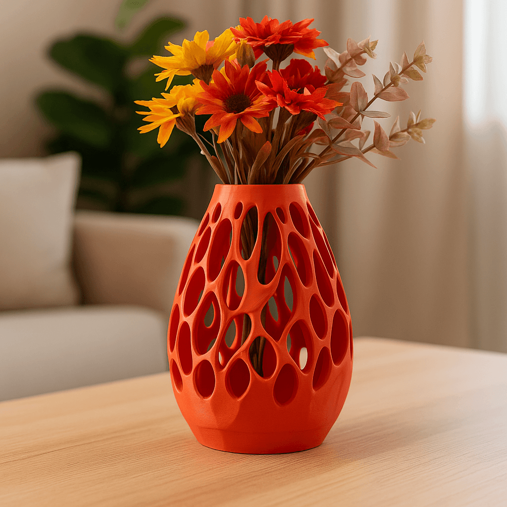 🍂 Organik Desenli Vessel Dekoratif Vazo