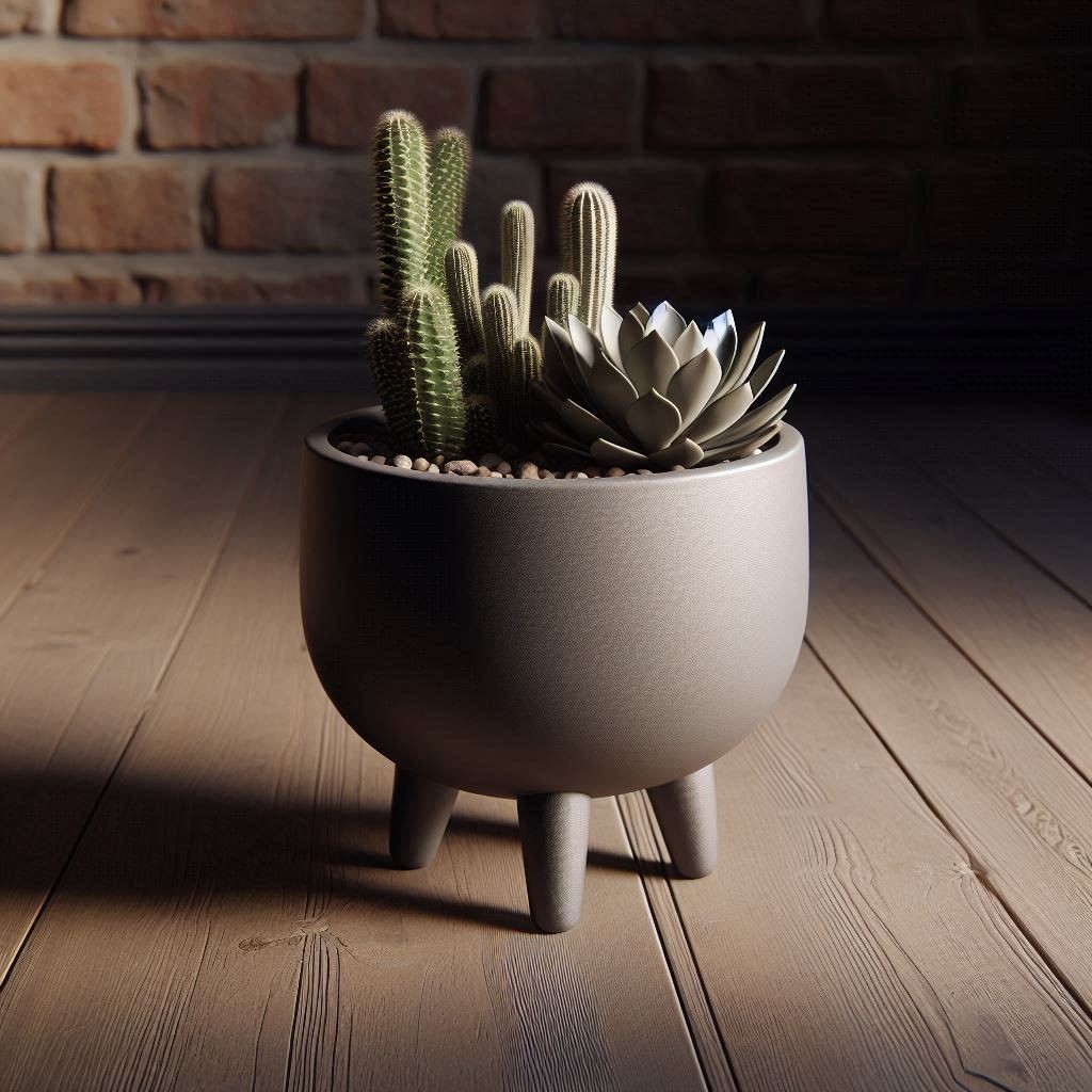 Designer Mid-Century Plant Pot with Feet