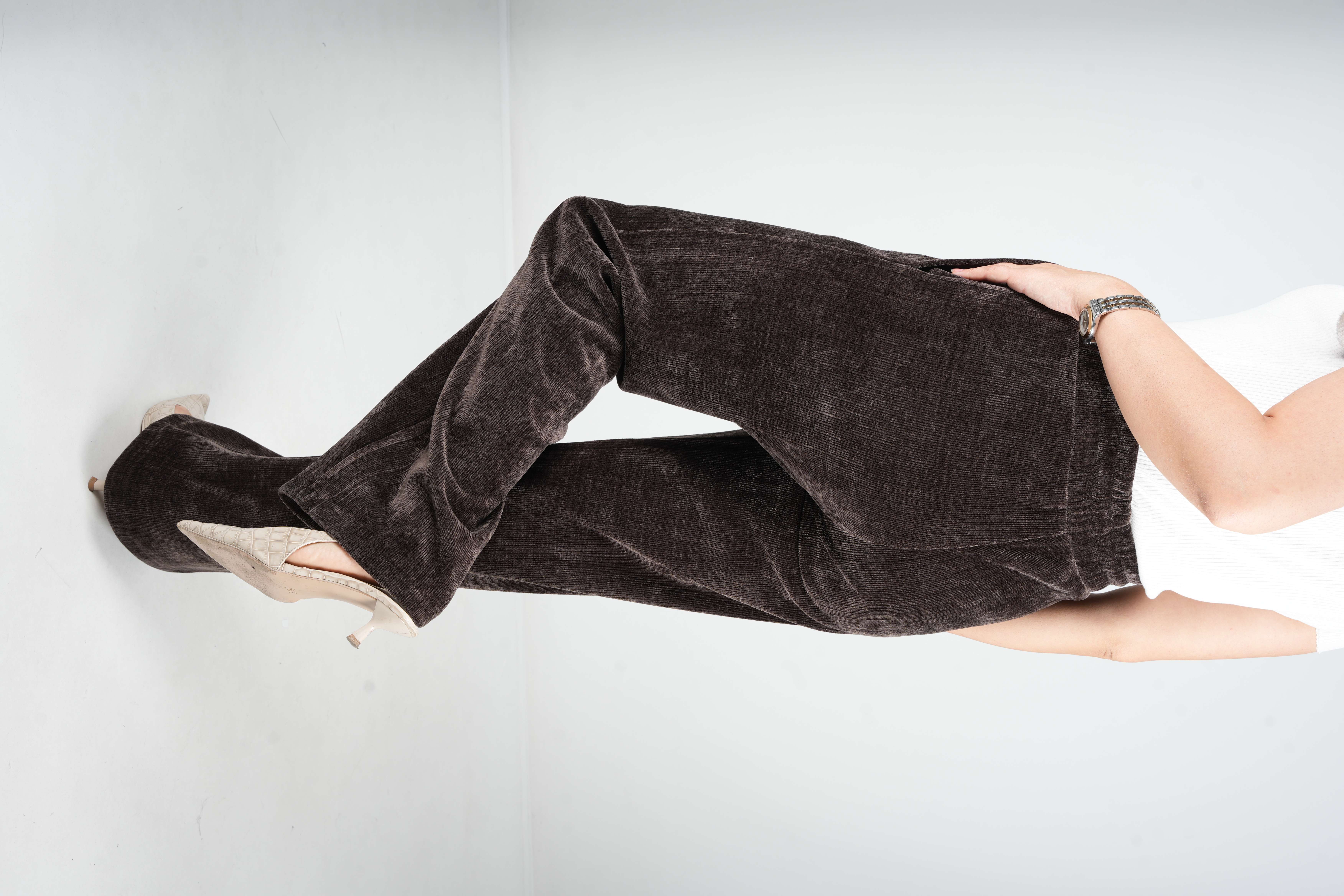 Serenity - İtalyan Kadife Bol Paça Pantolon 8183